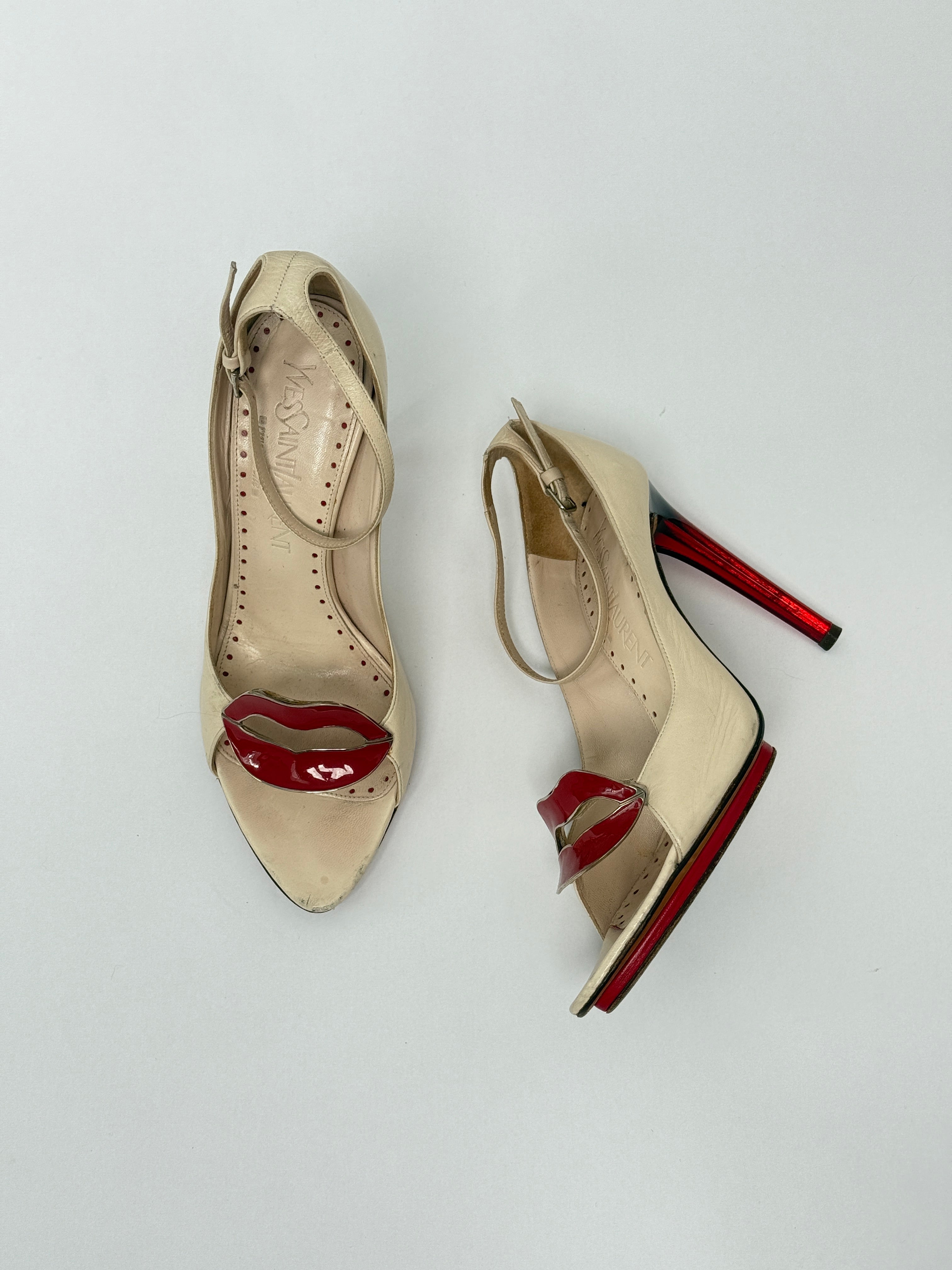 Yves Saint Laurent "Dali" Red Lip Heels • EU 36.5