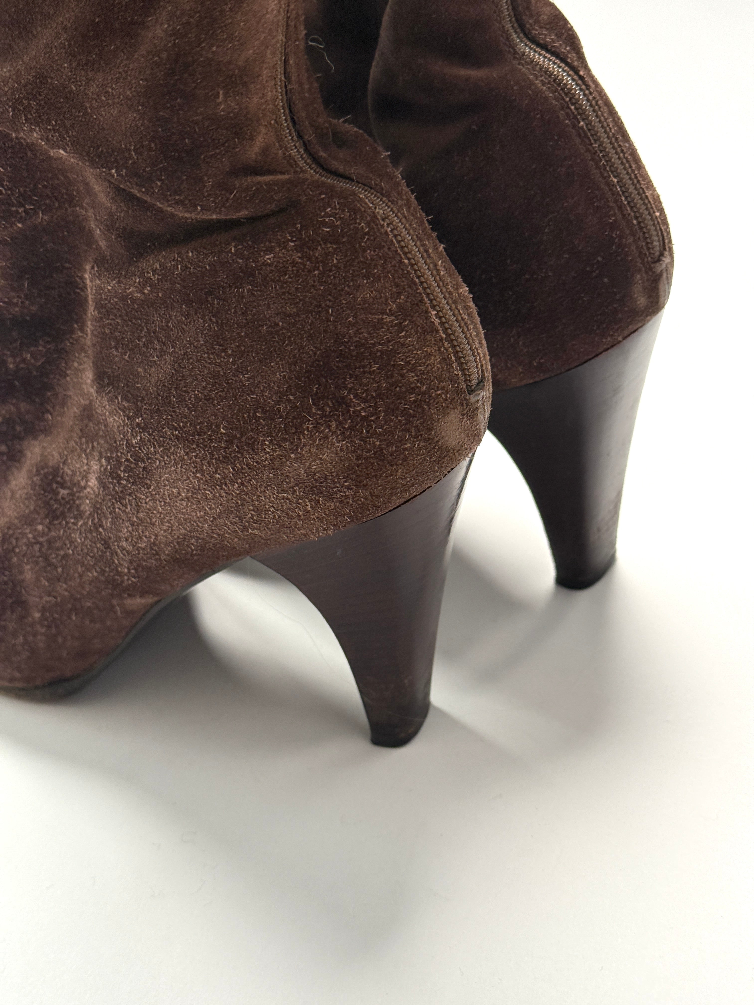 Prada Suede Buckle Boots • EU39.5