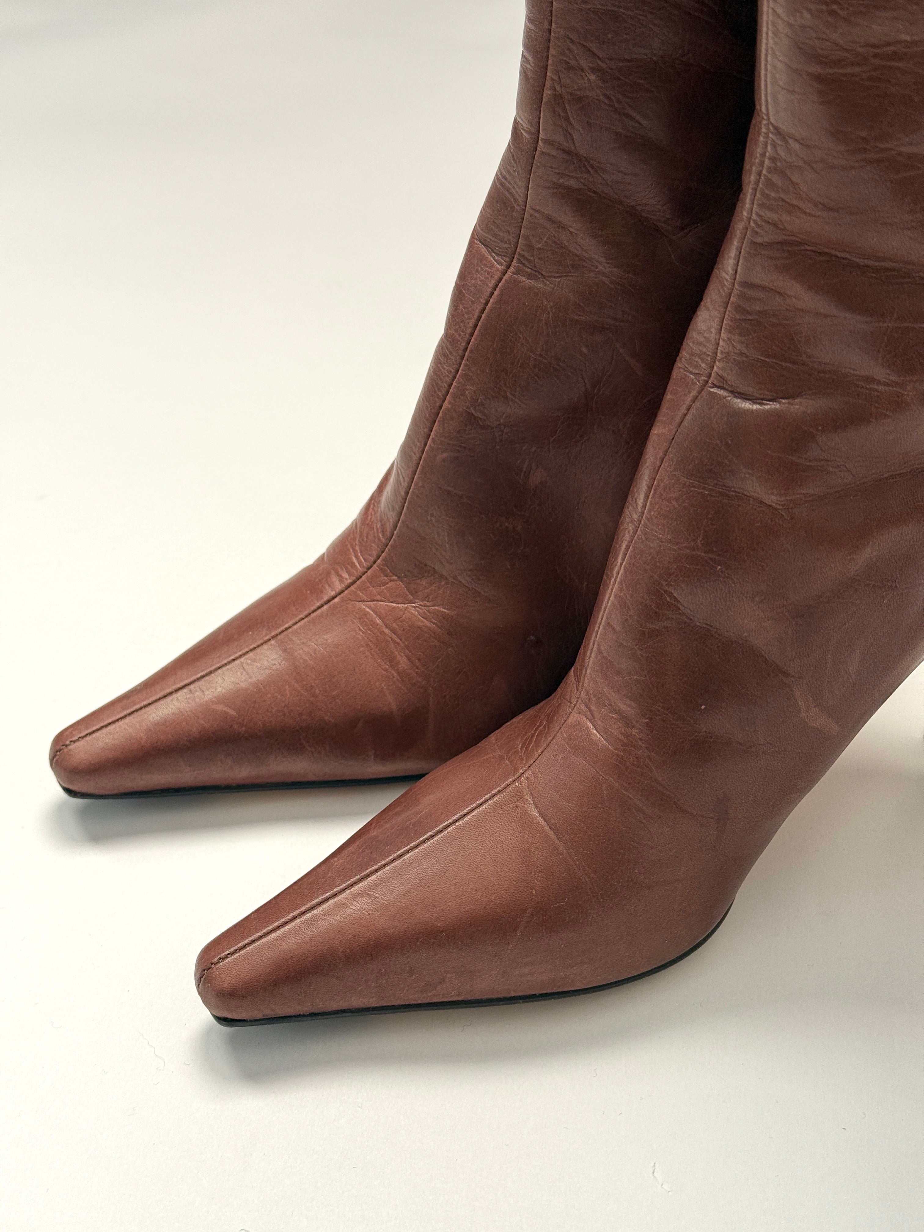 Jimmy Choo Distressed Leather Boots • EU 36