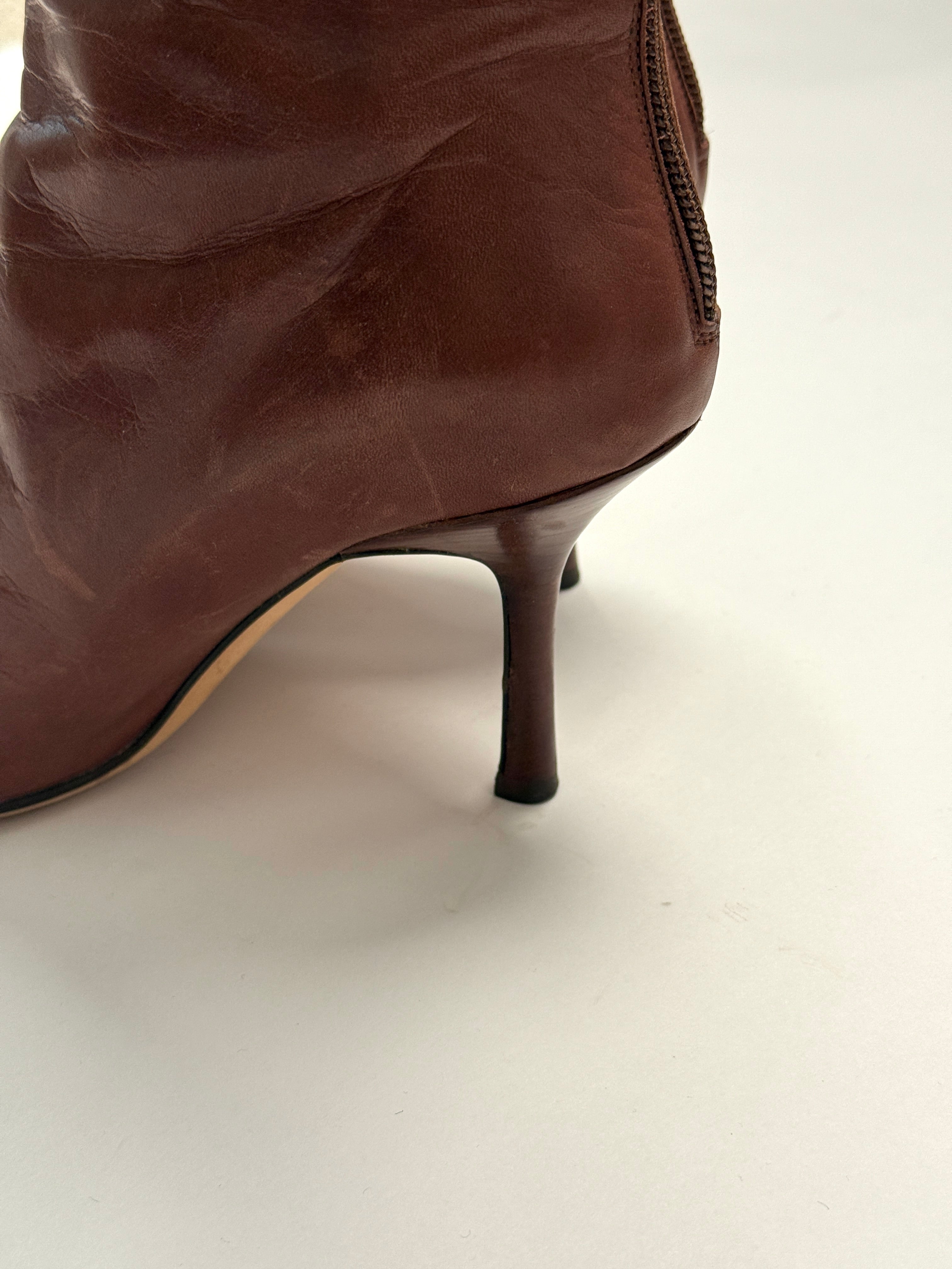 Jimmy Choo Distressed Leather Boots • EU 36