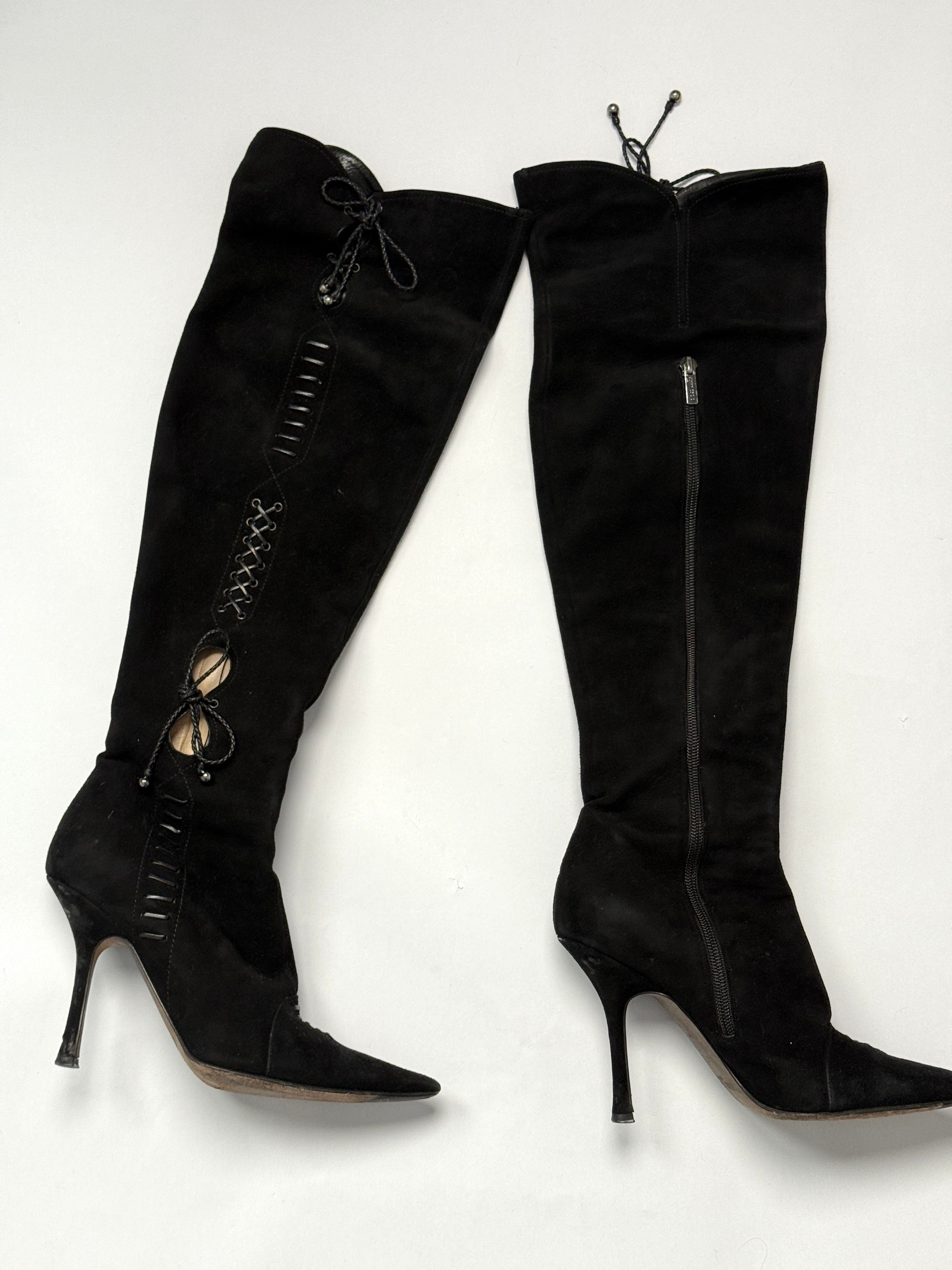 Jimmy Choo Suede Lace Up Boots • EU 38