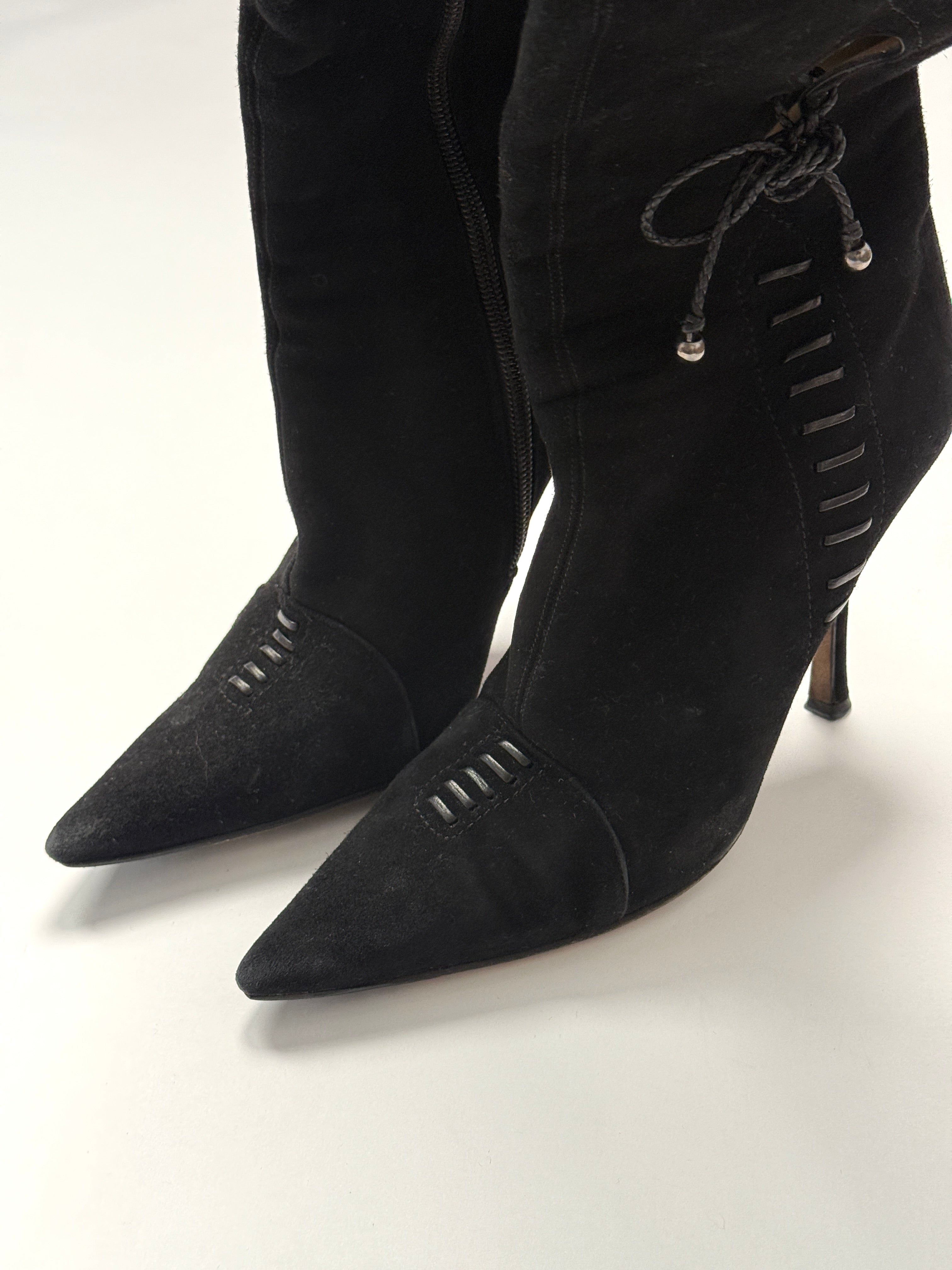 Jimmy Choo Suede Lace Up Boots • EU 38