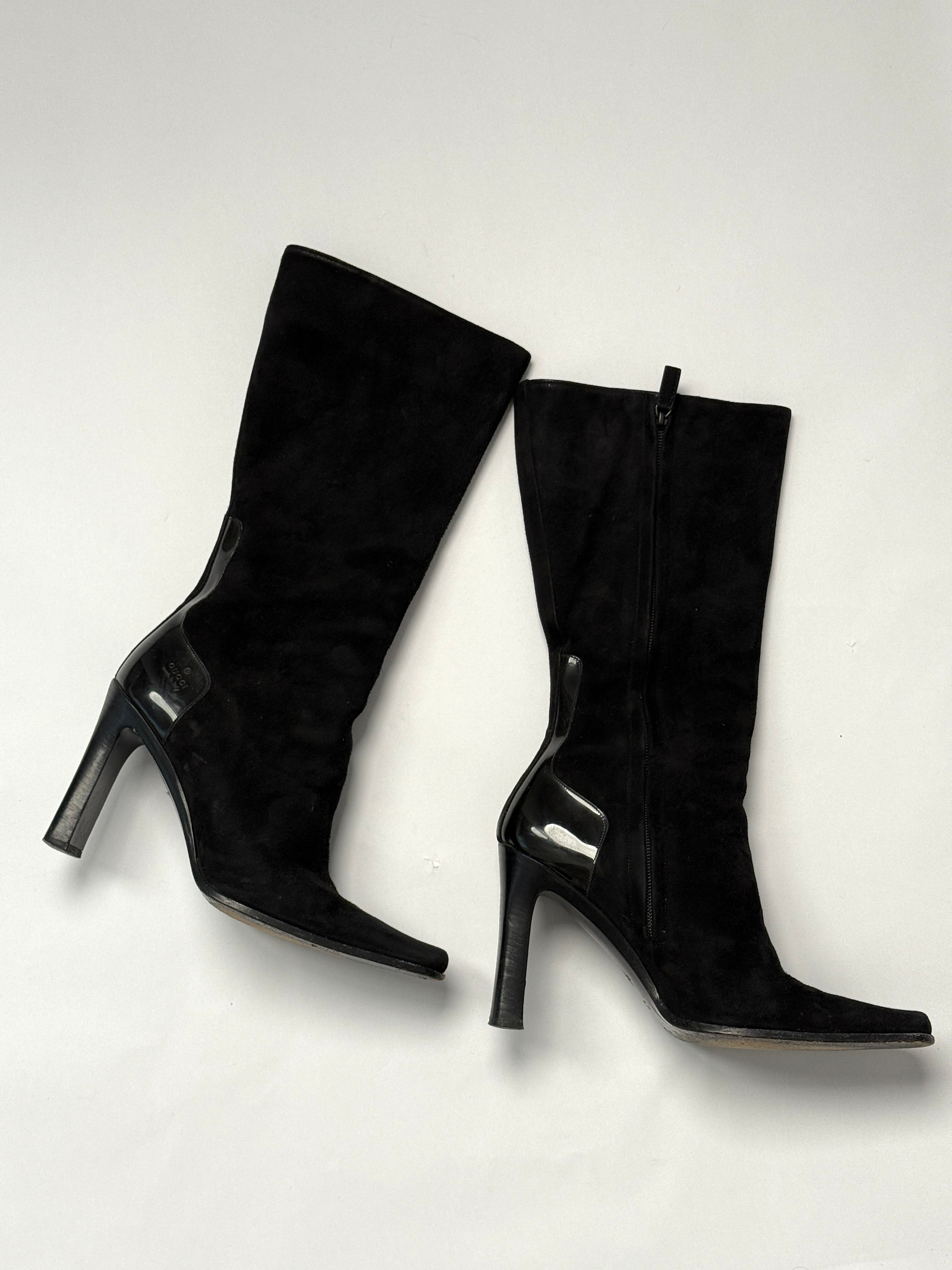 Gucci Black Suede Boots • EU 38.5