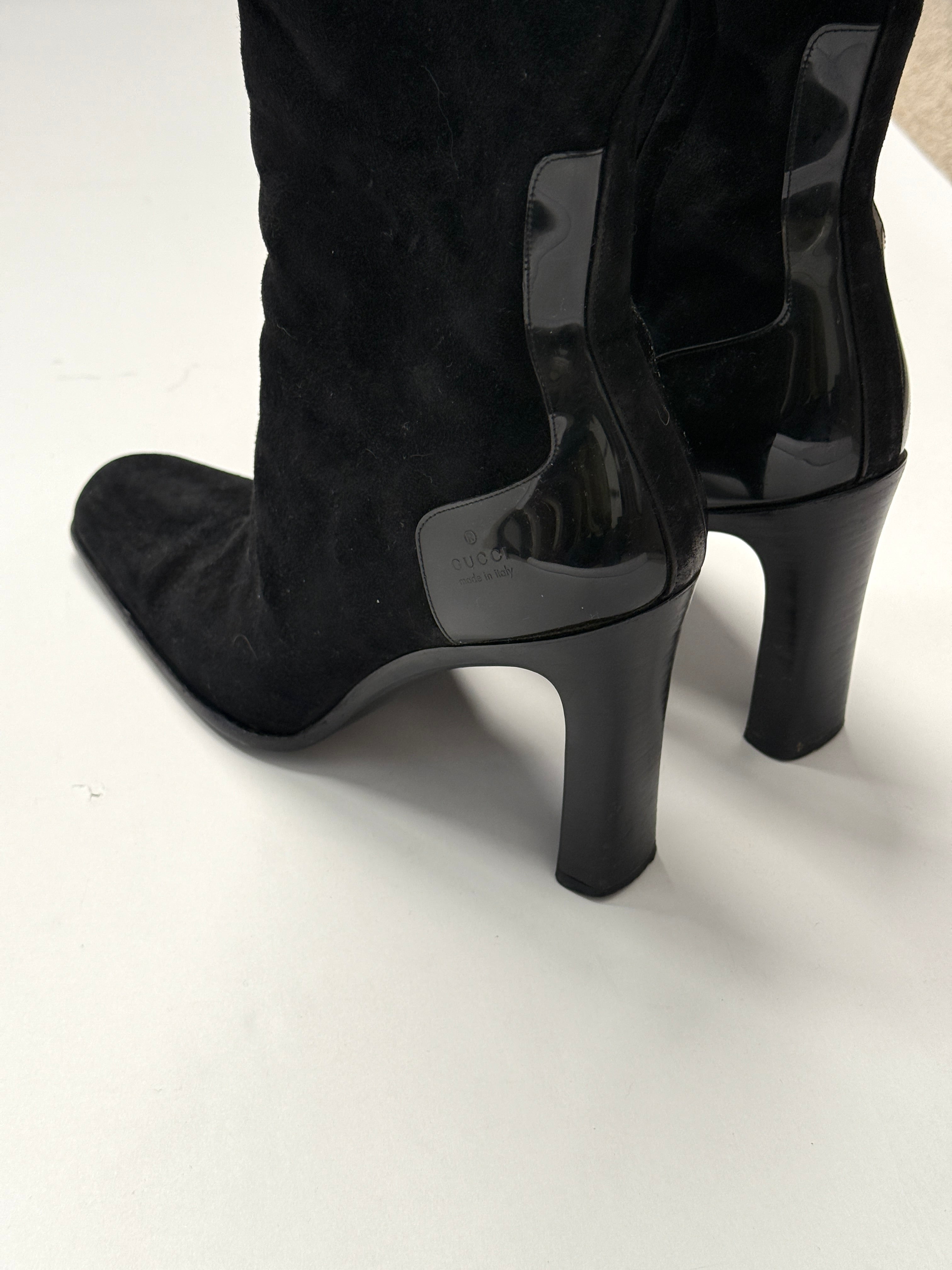 Gucci Black Suede Boots • EU 38.5