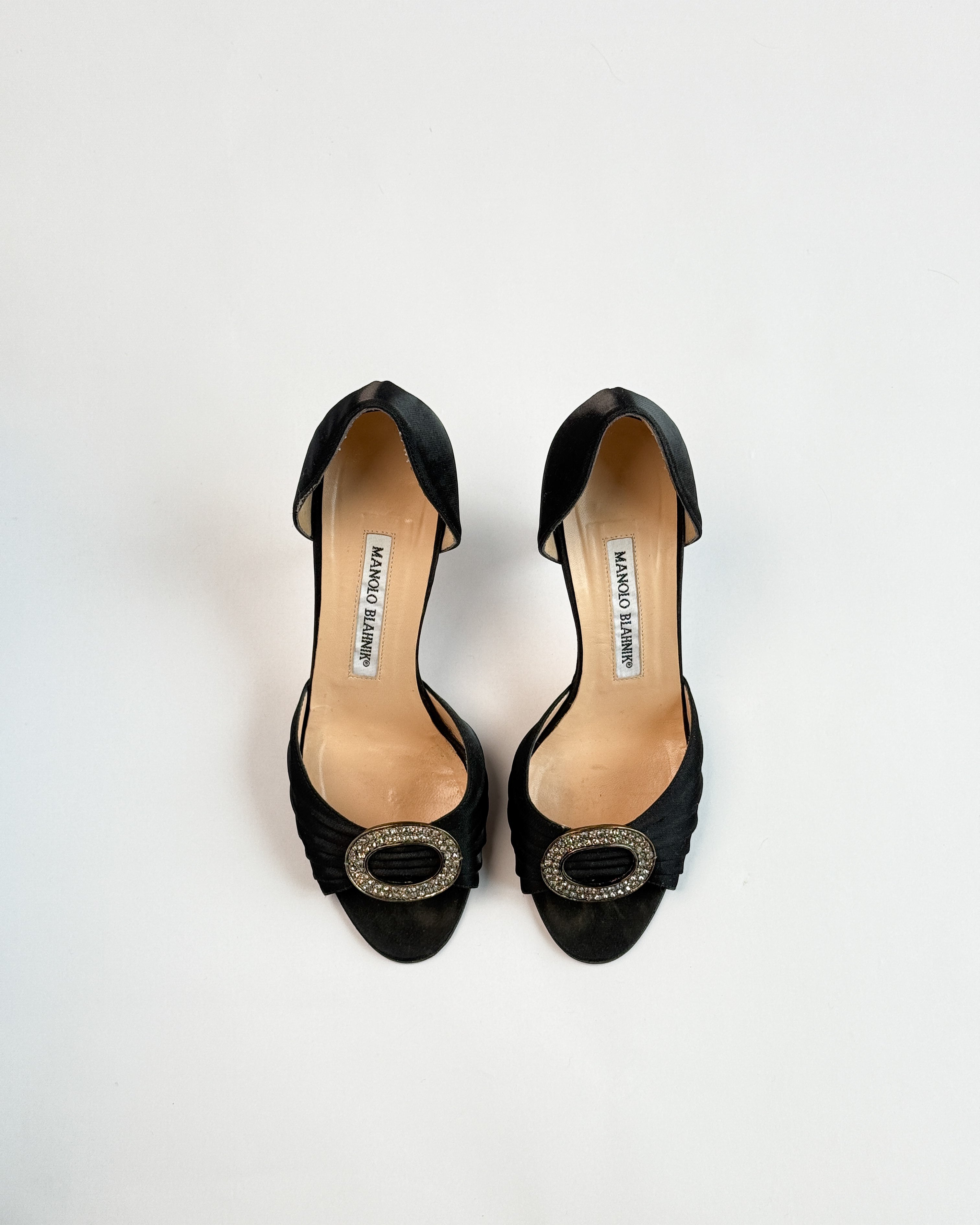 Manolo Blahnik D'Orsay Black Satin • EU 36