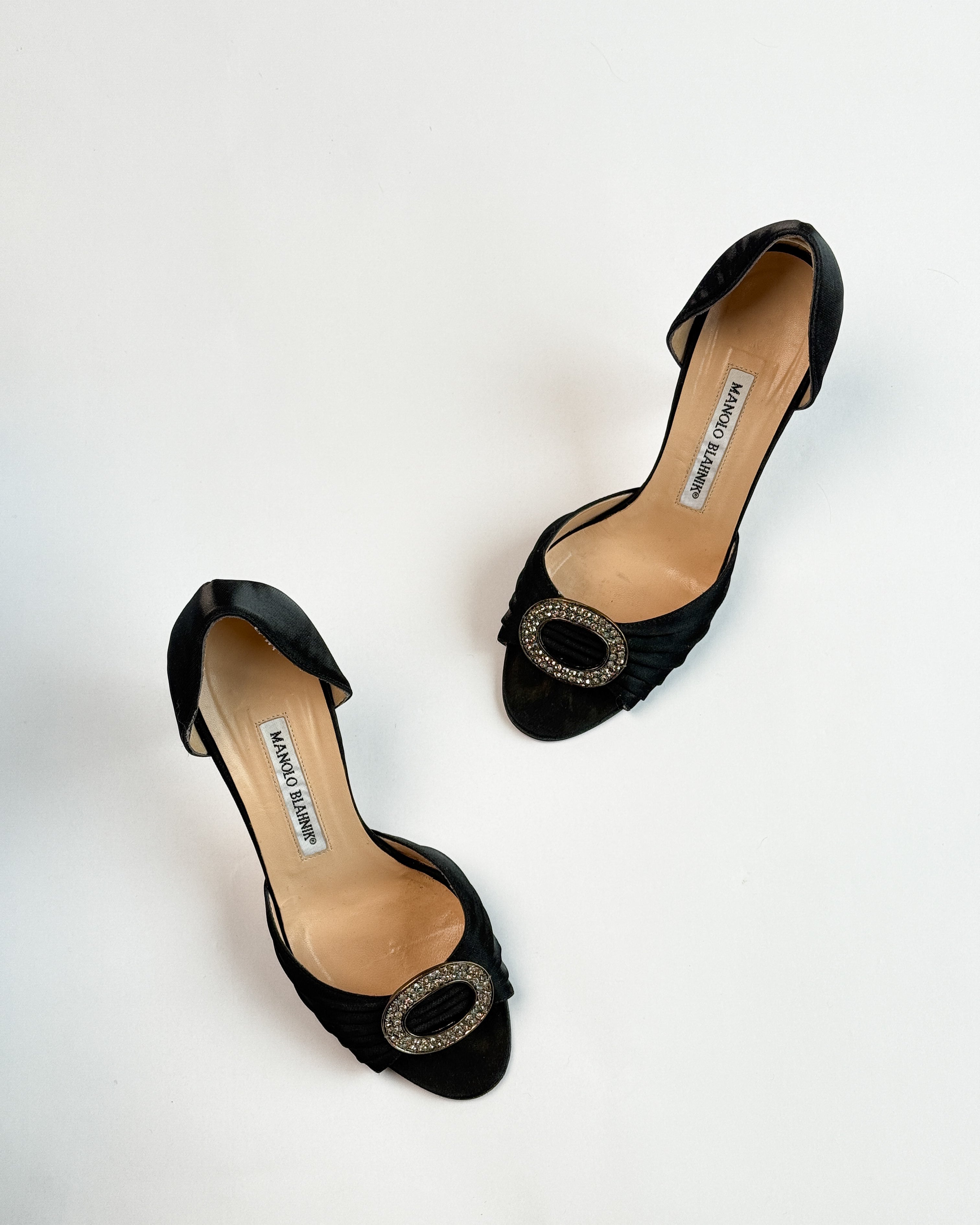 Manolo Blahnik D'Orsay Black Satin • EU 36