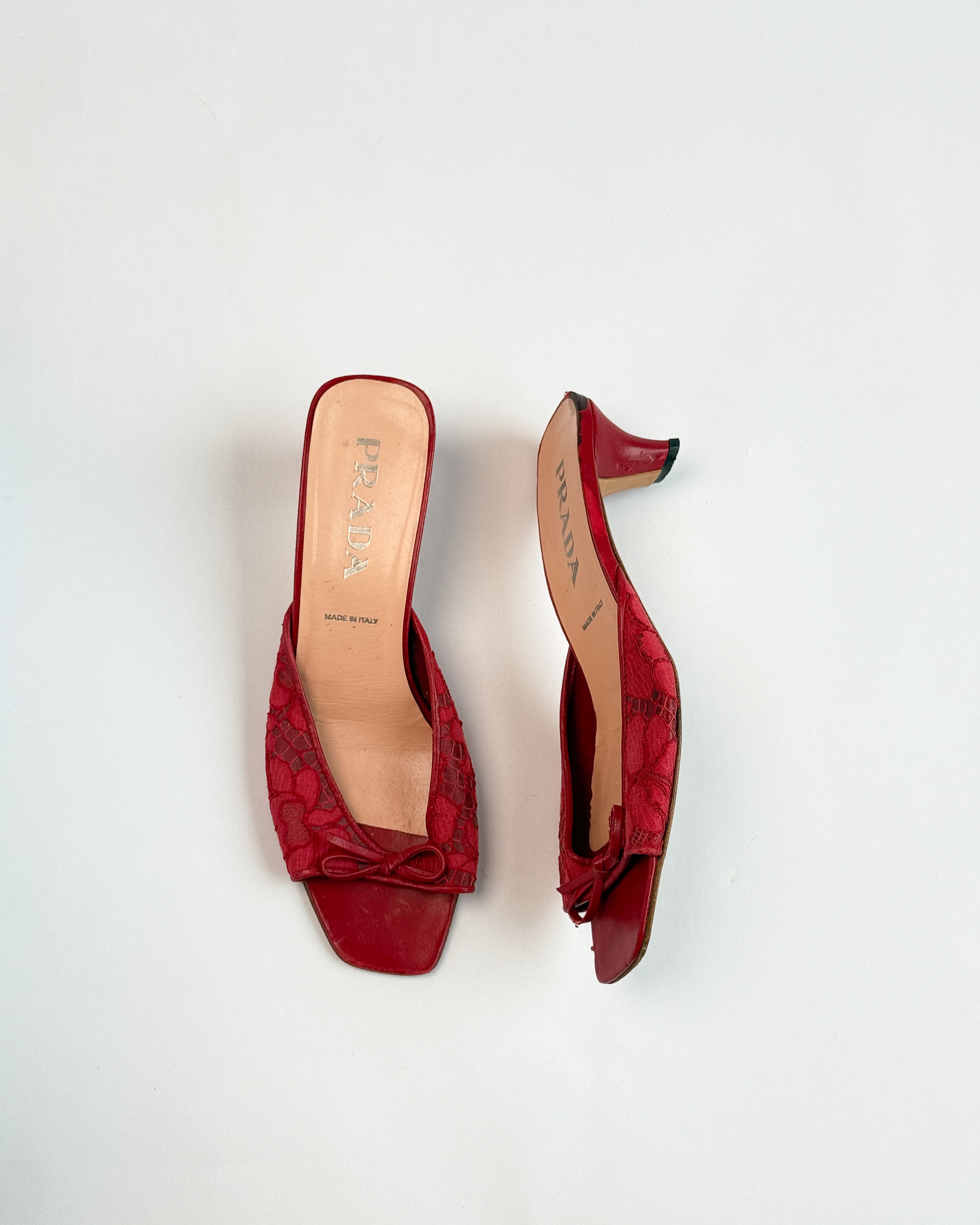 Prada Lace Kitten Heels • EU 38