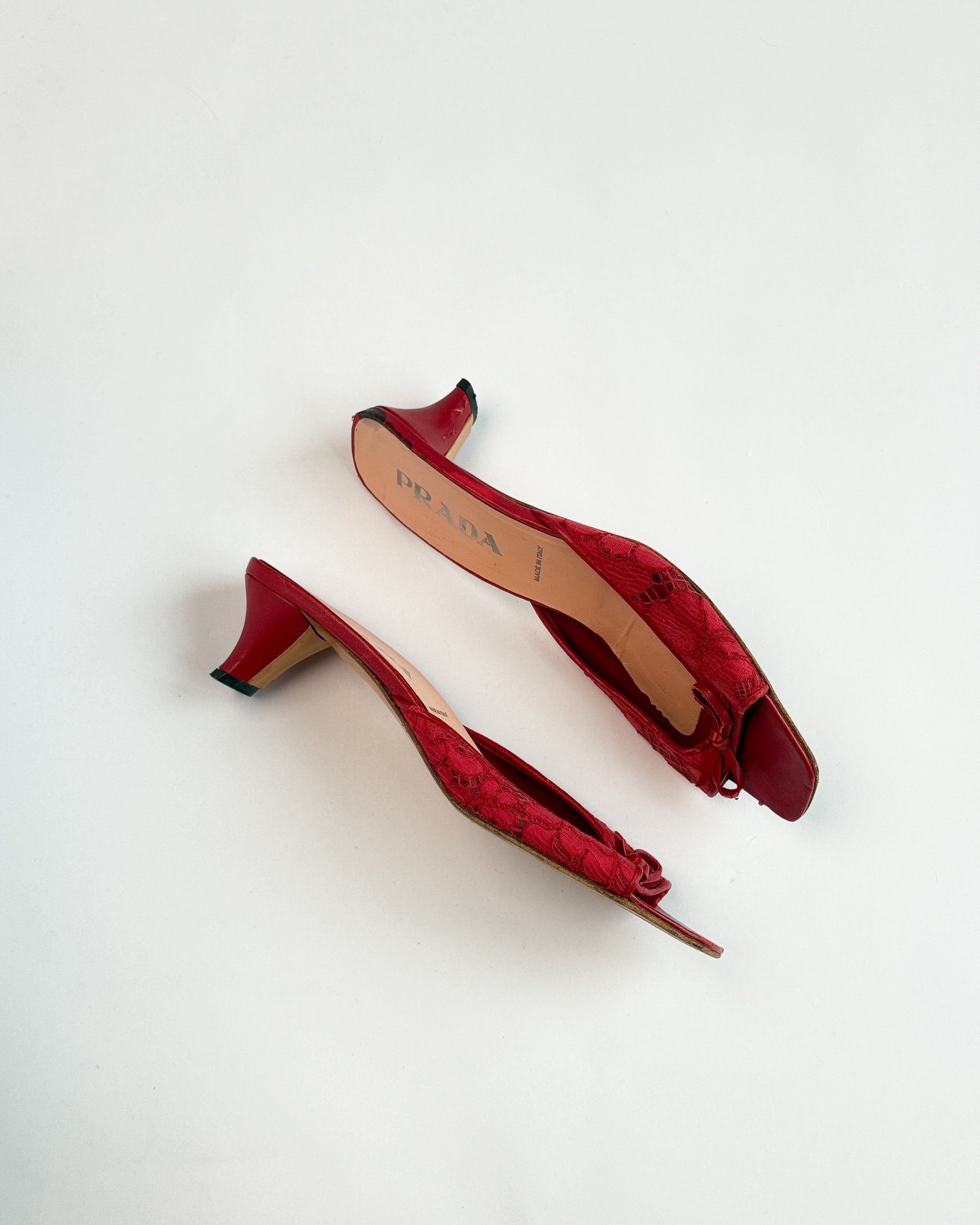 Prada Lace Kitten Heels • EU 38