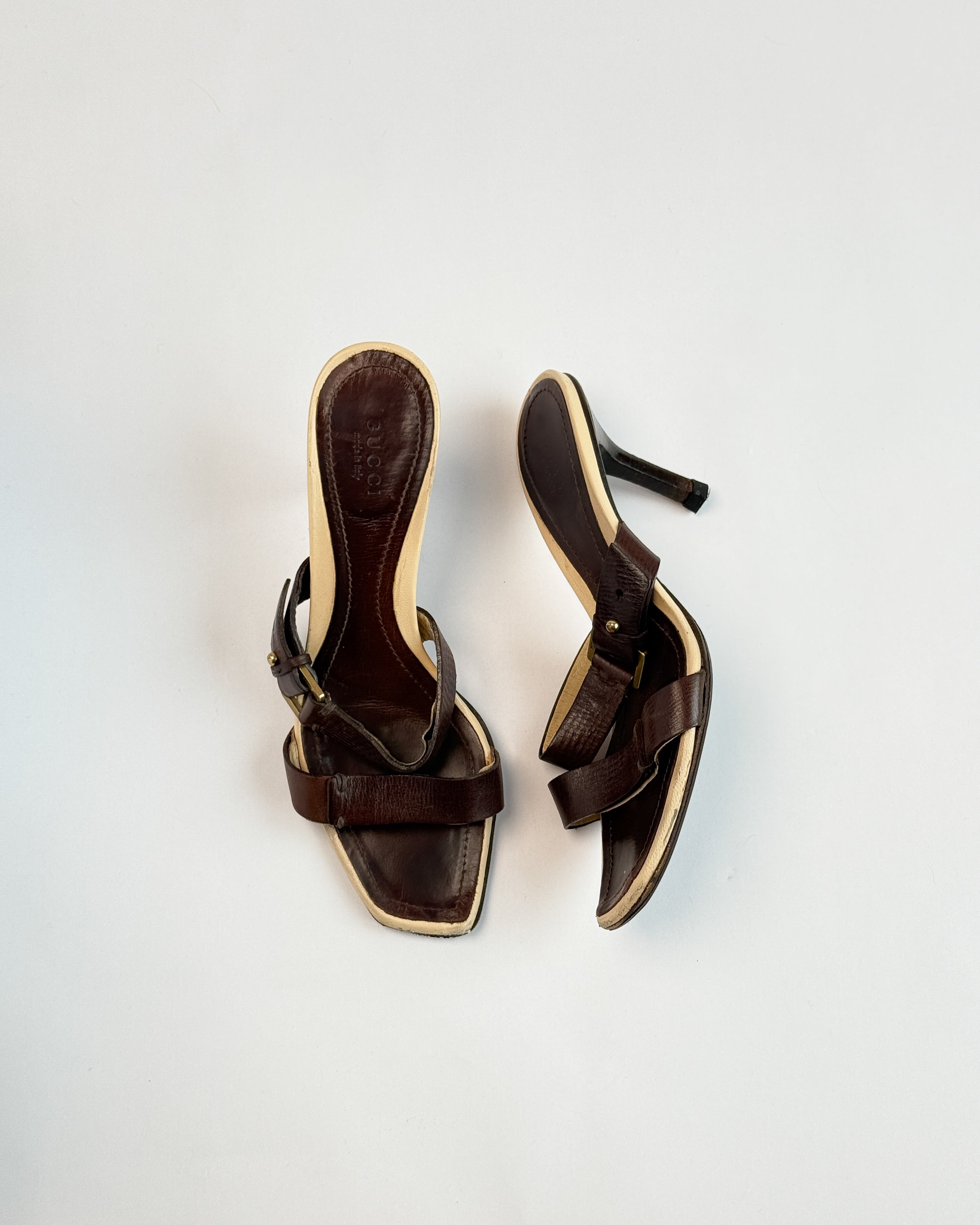 Gucci Brown Strap Heels • EU36.5