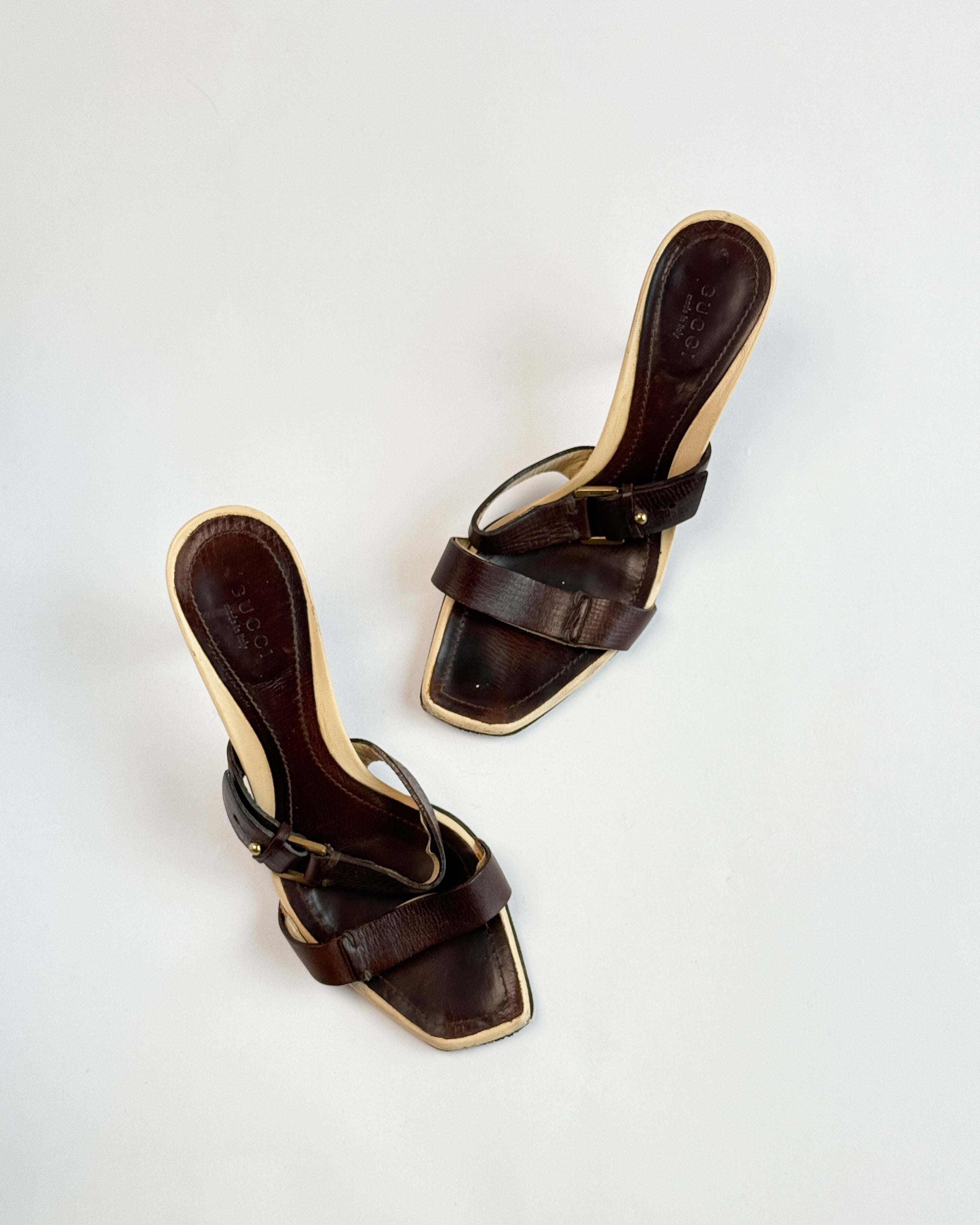 Gucci Brown Strap Heels • EU36.5