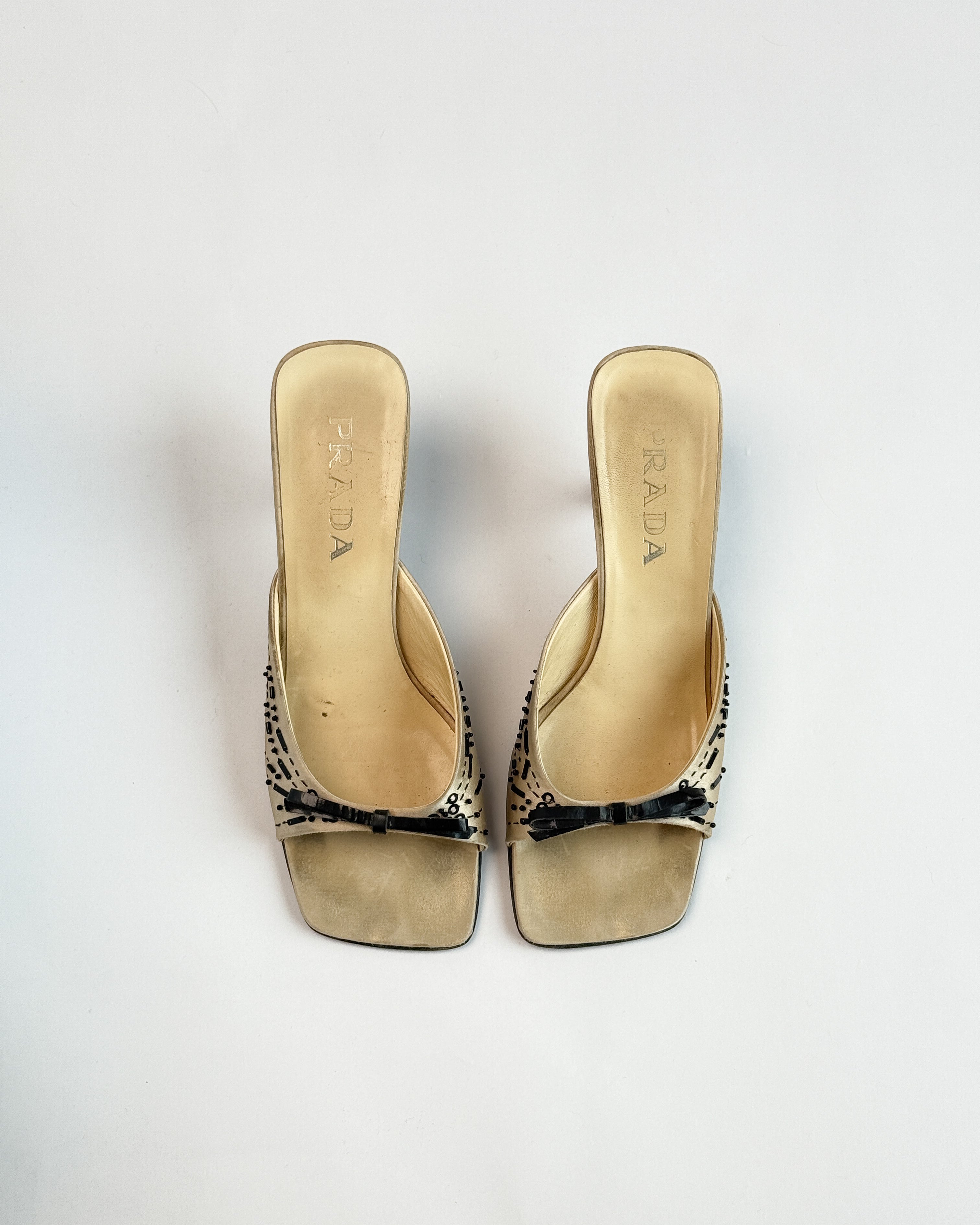 Prada Satin Beaded Heels • EU38.5