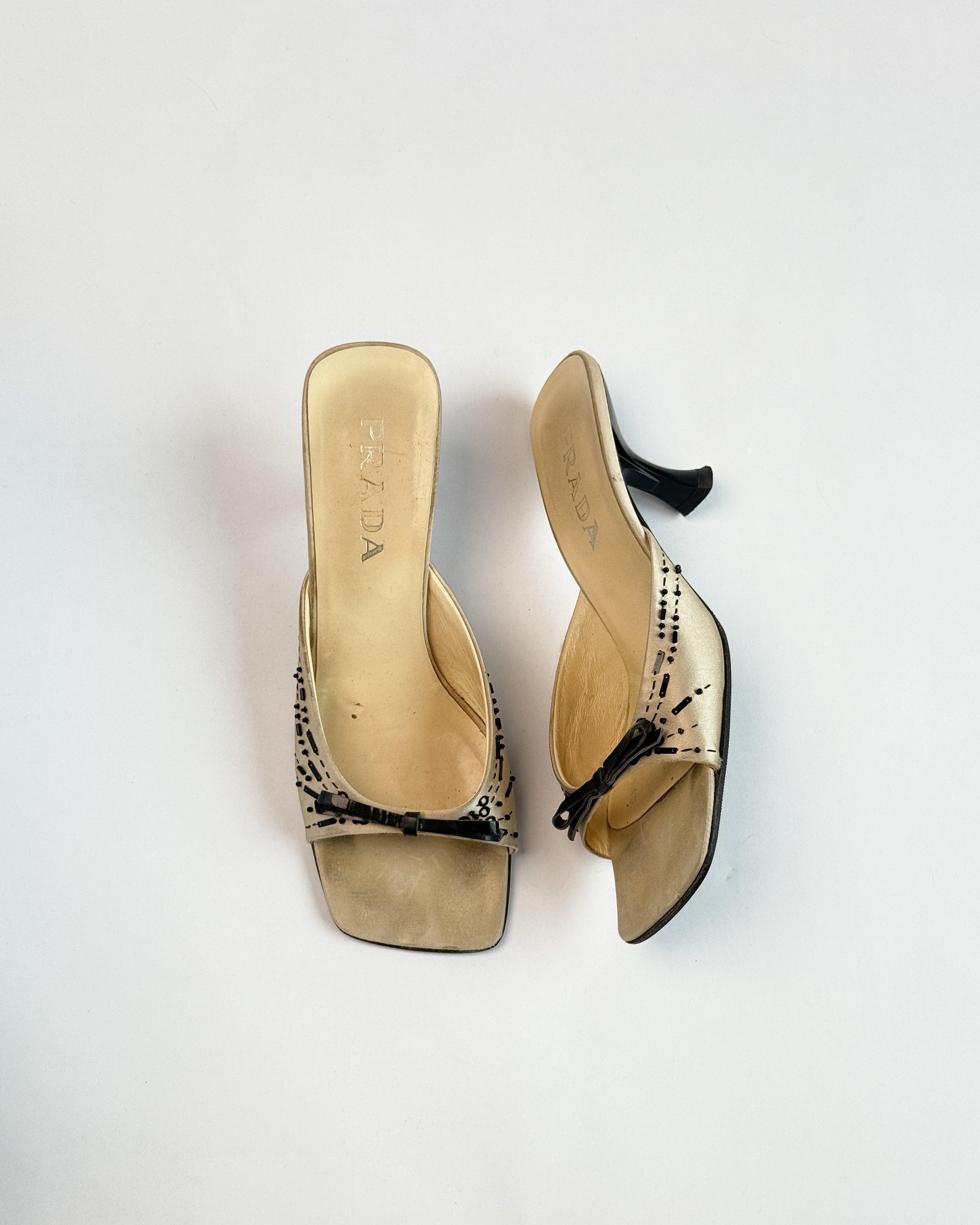 Prada Satin Beaded Heels • EU38.5