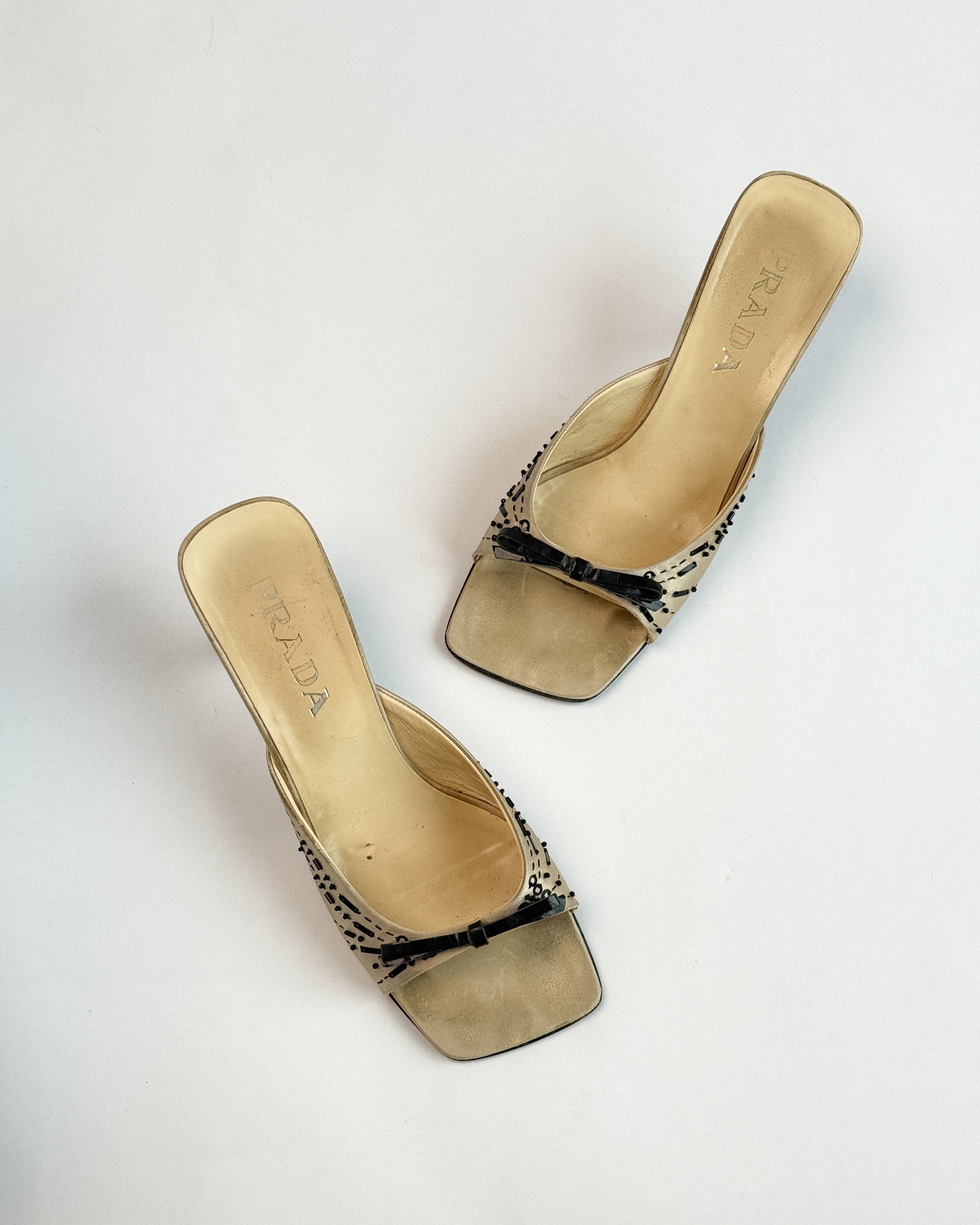 Prada Satin Beaded Heels • EU38.5