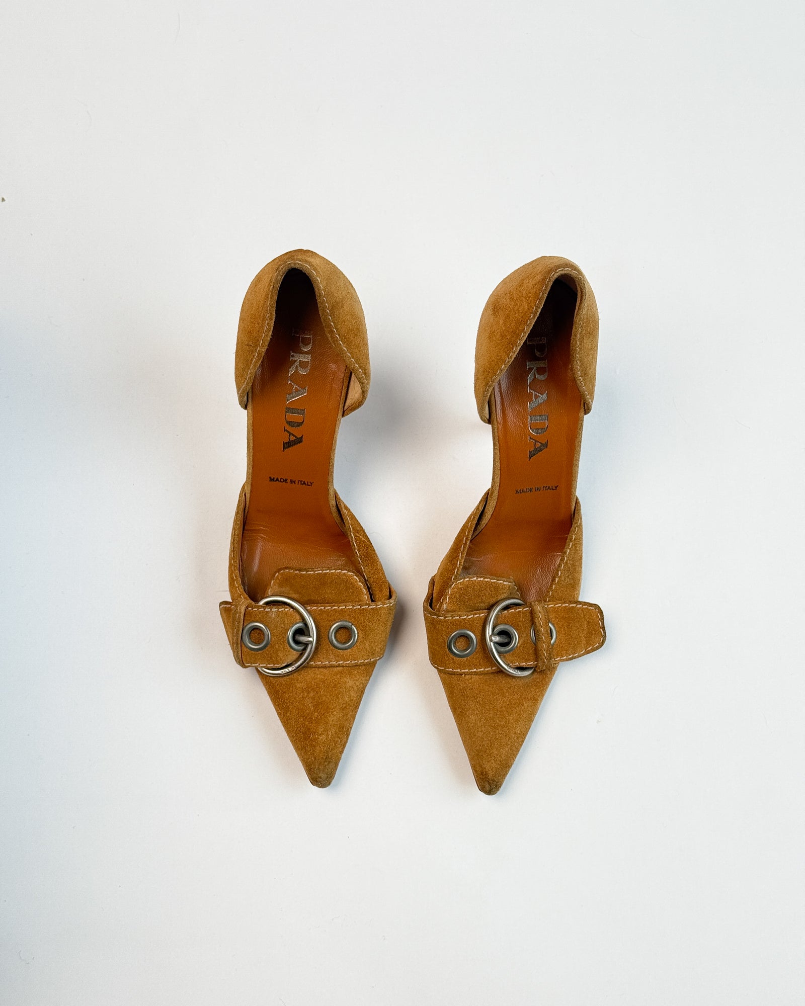 Prada Suede D'Orsay Heels