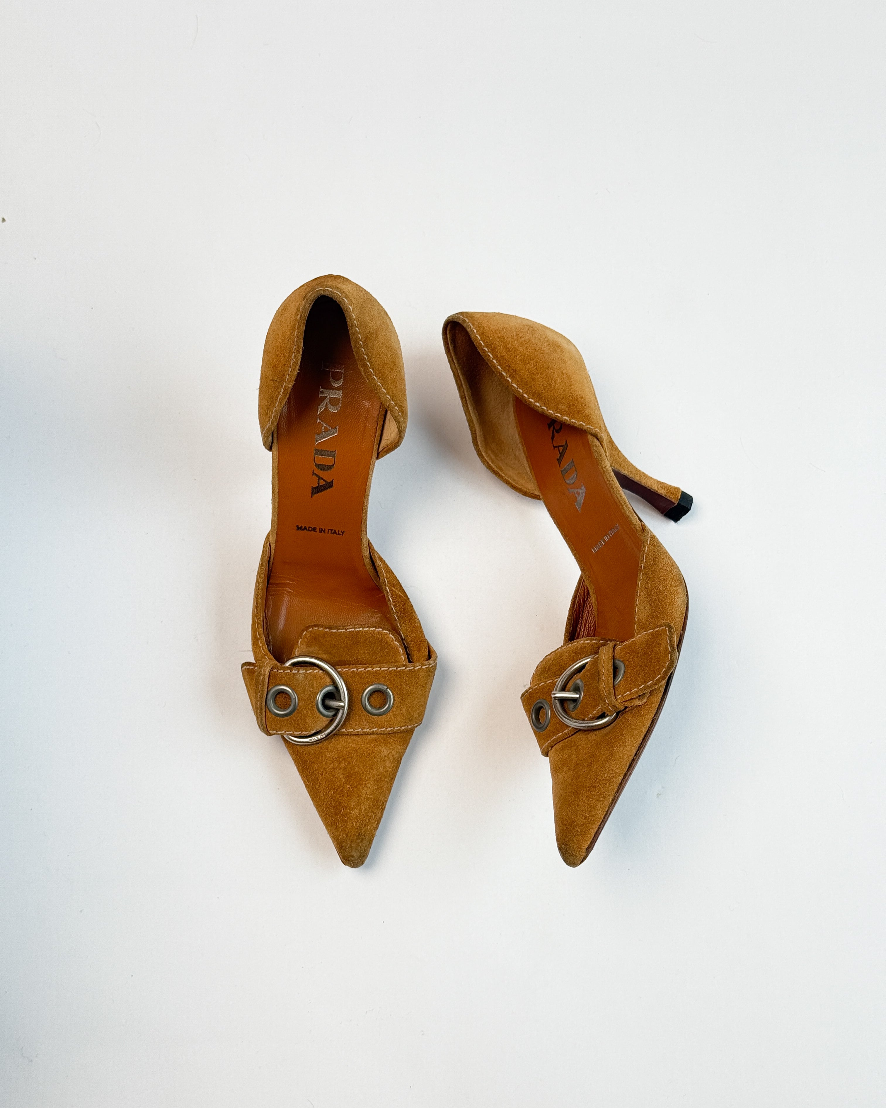 Prada Suede D'Orsay Heels • EU35