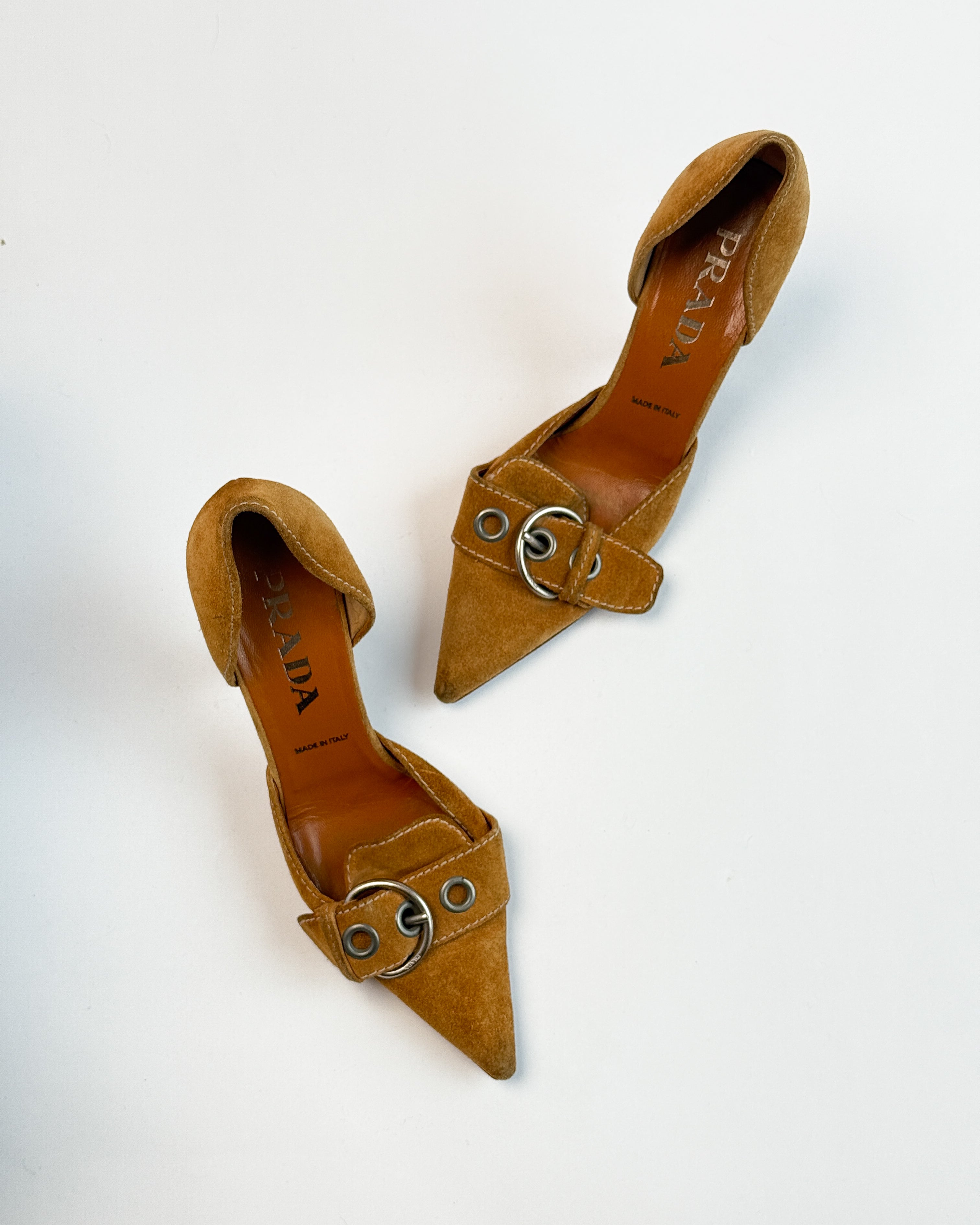 Prada Suede D'Orsay Heels • EU35