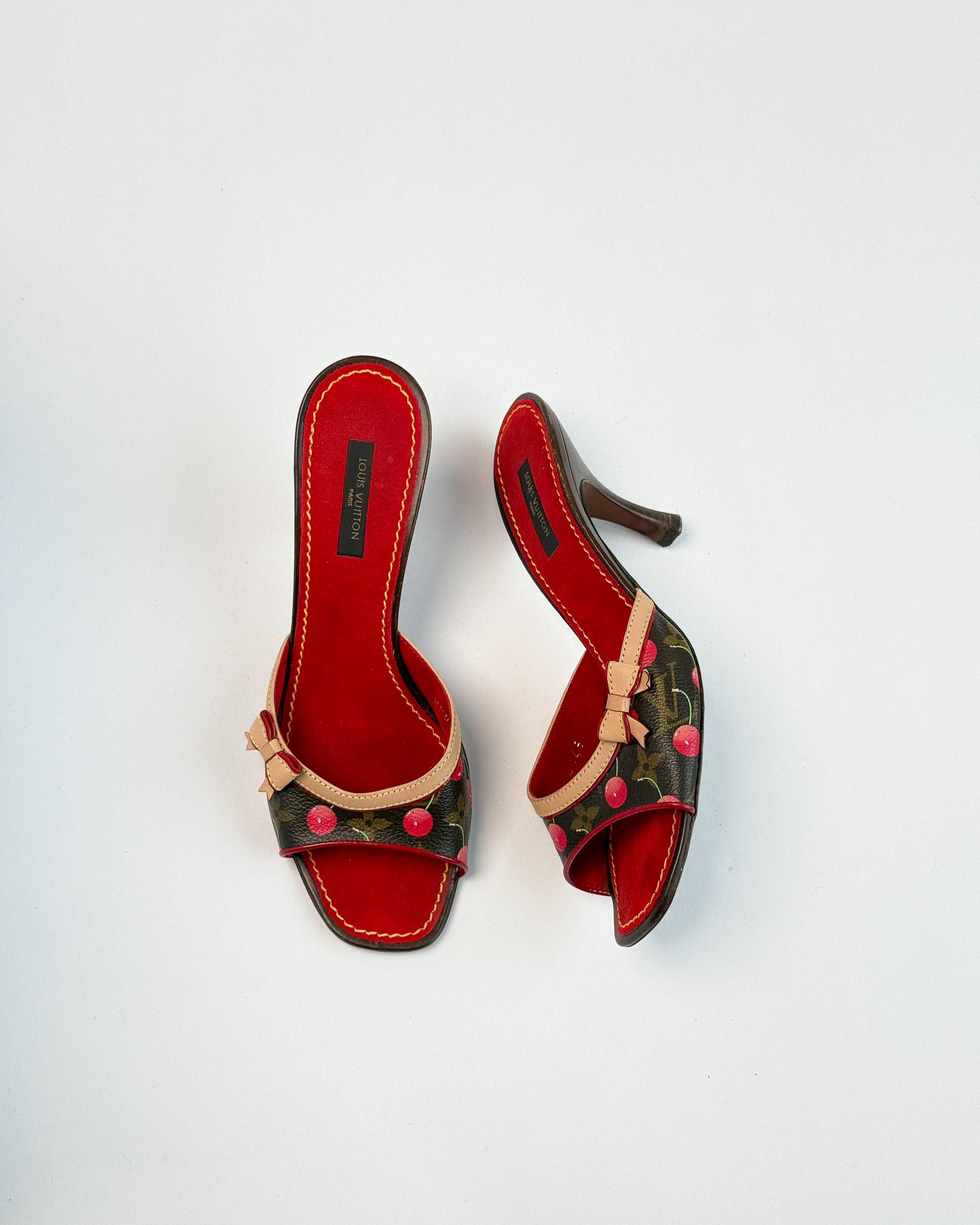 Louis Vuitton x Takashi Murakami Cherry Mules