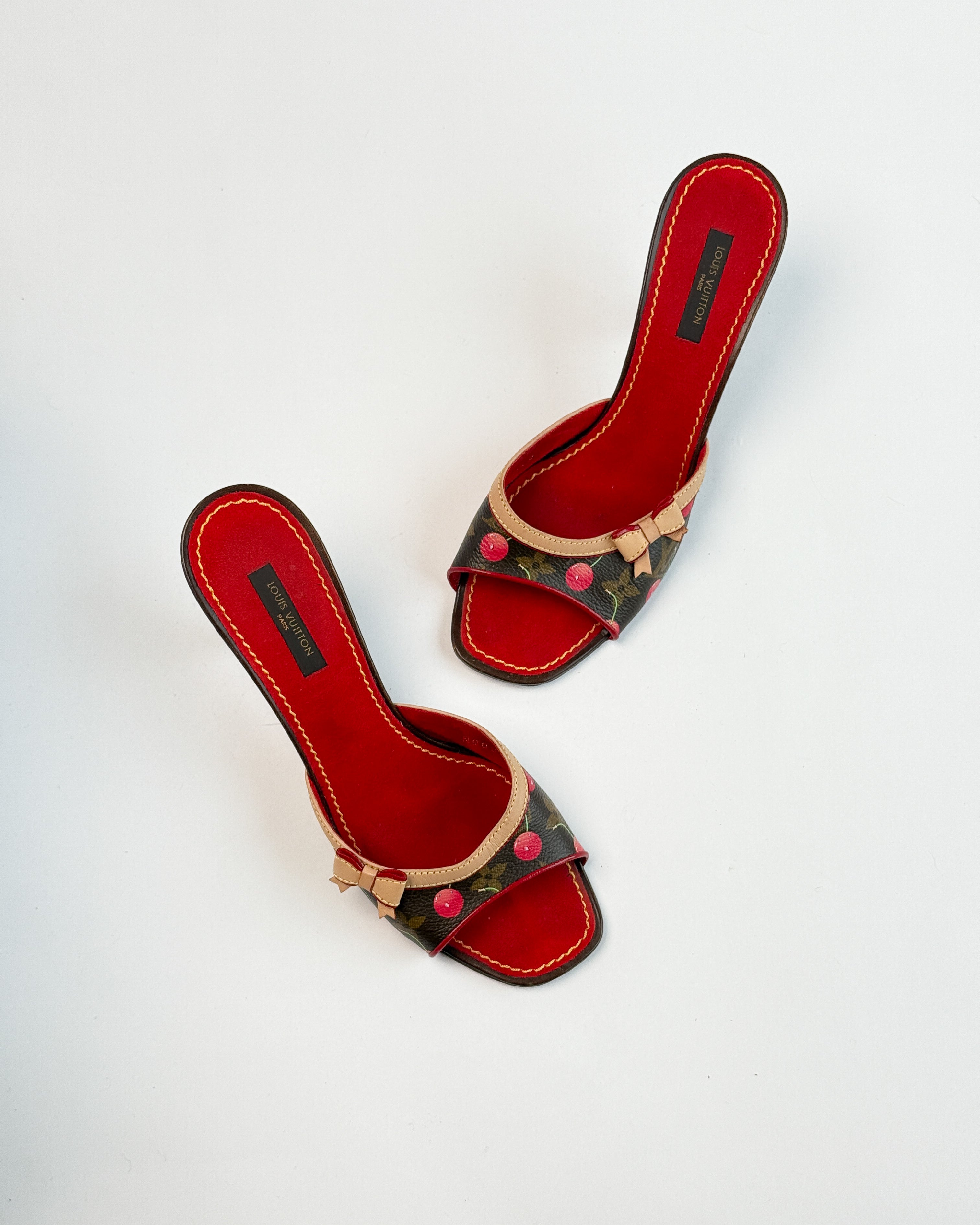 Louis Vuitton x Takashi Murakami Cherry Mules