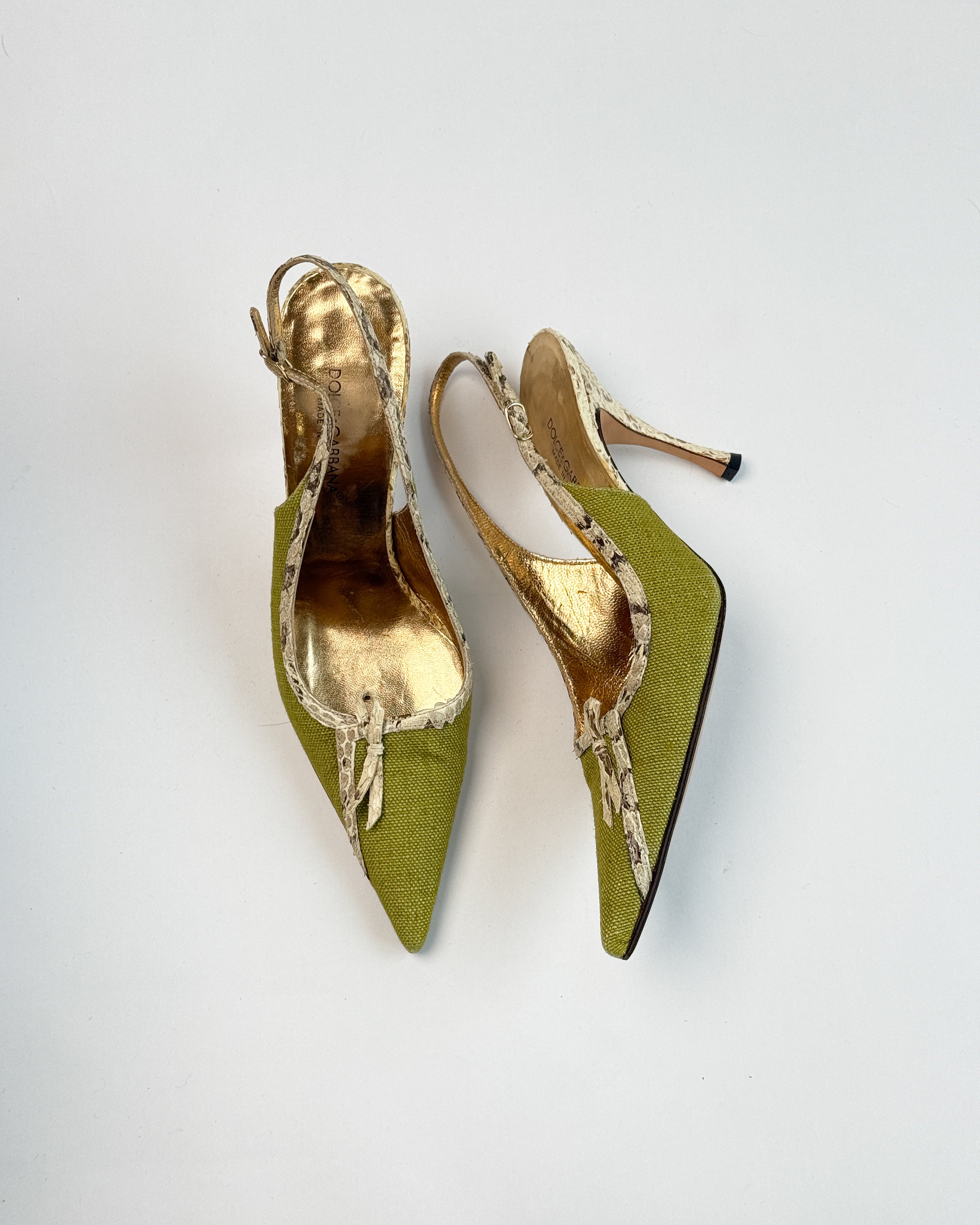 Dolce & Gabbana Bow Snakeskin Heels • EU 38