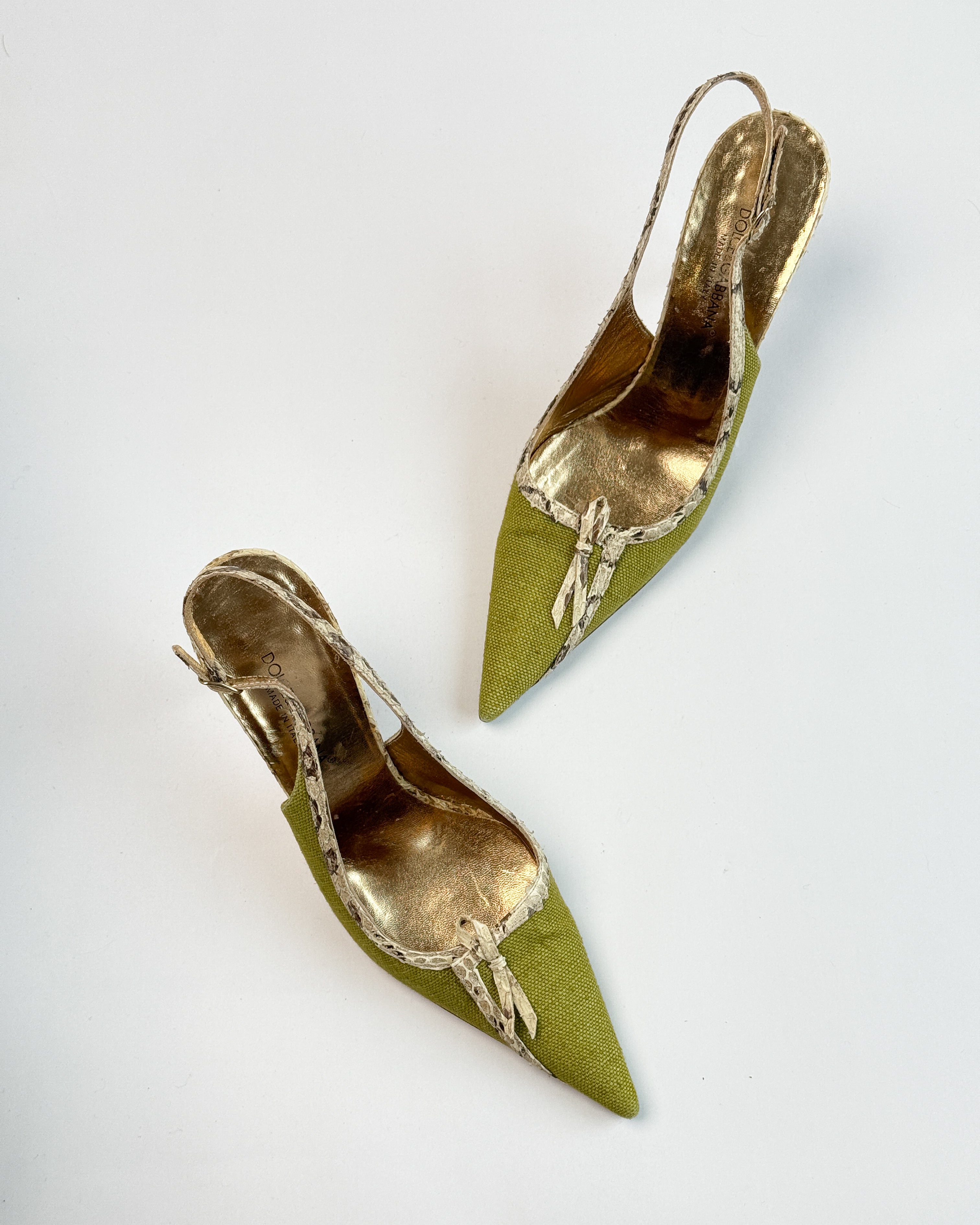 Dolce & Gabbana Bow Snakeskin Heels • EU 38