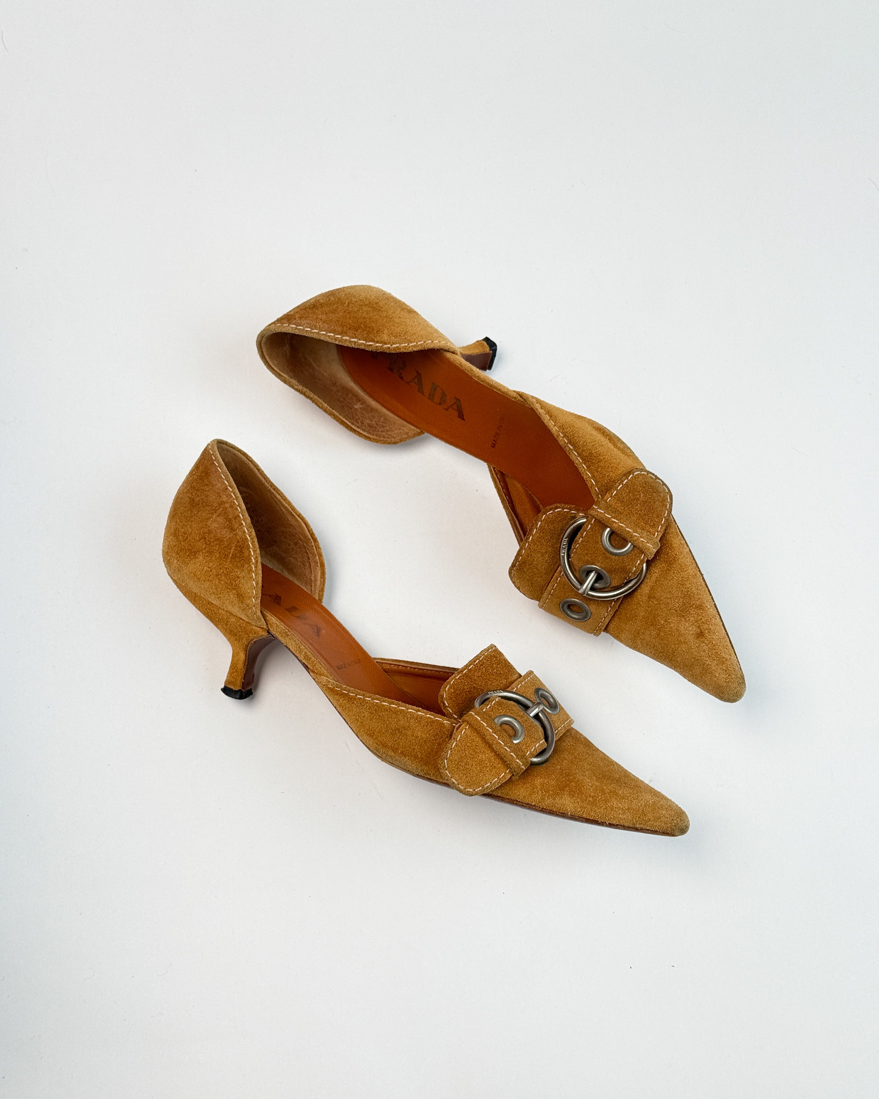 Prada Suede D'Orsay Heels • EU 36