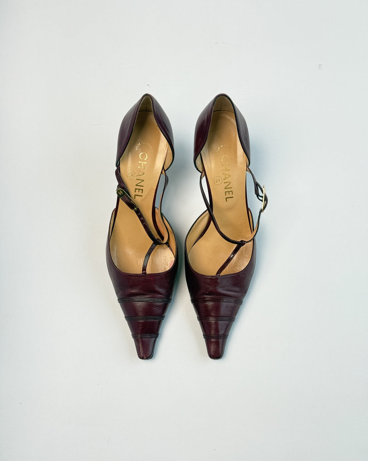 Chanel Plum D'Orsay Heels