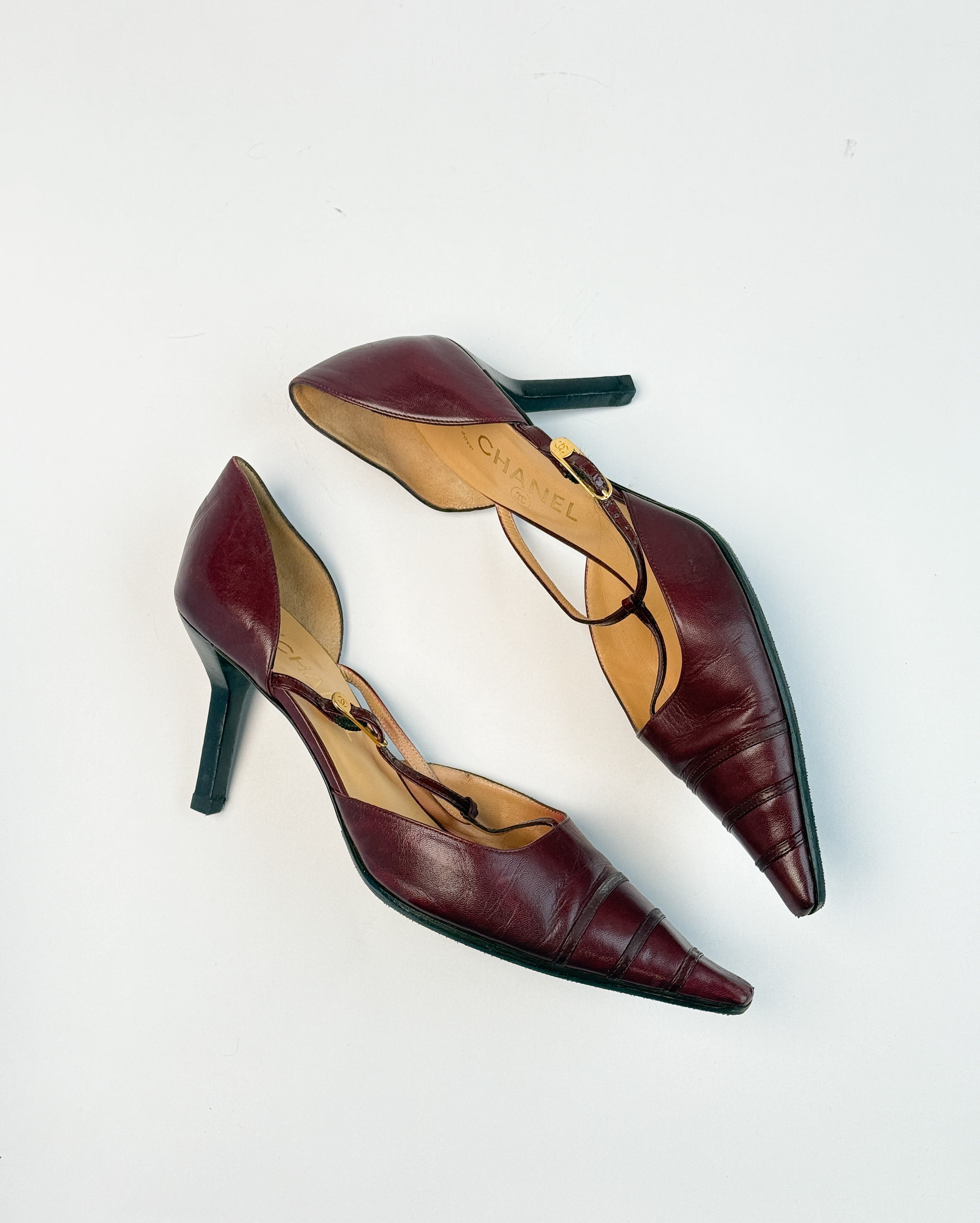 Chanel Plum D'Orsay Heels