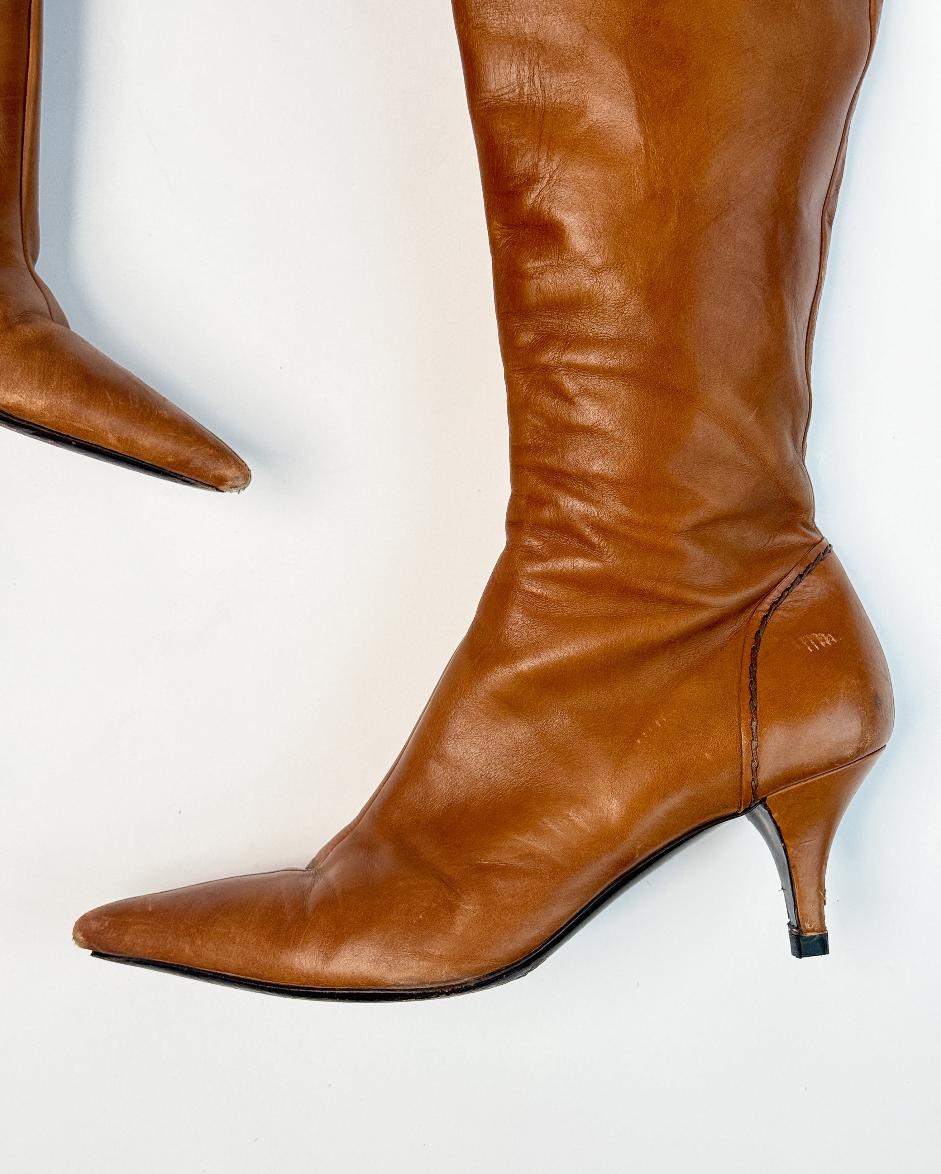 Prada Leather Buckle Boots • EU 37