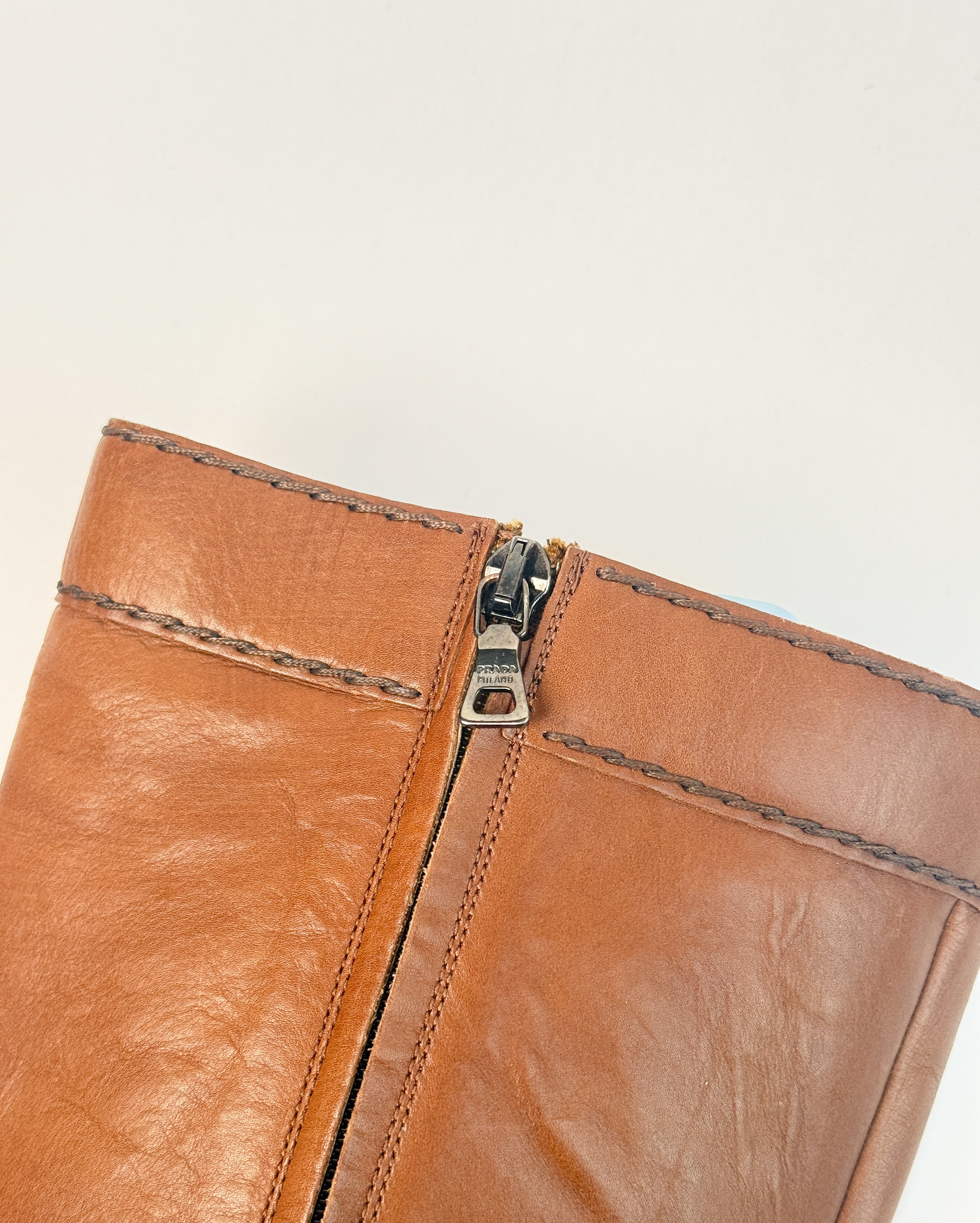 Prada Leather Buckle Boots • EU 37