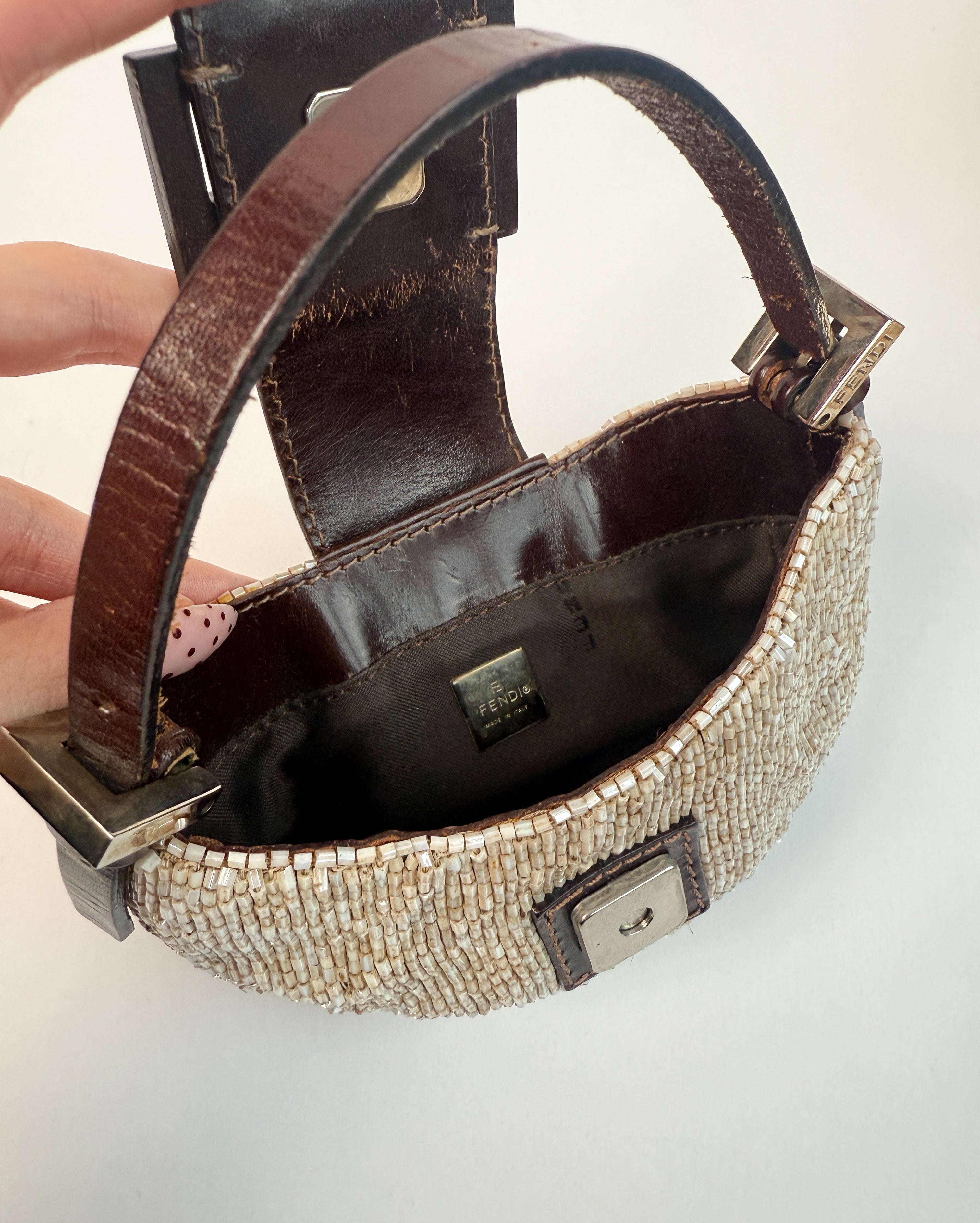 Fendi Beaded Mini Croissant Bag