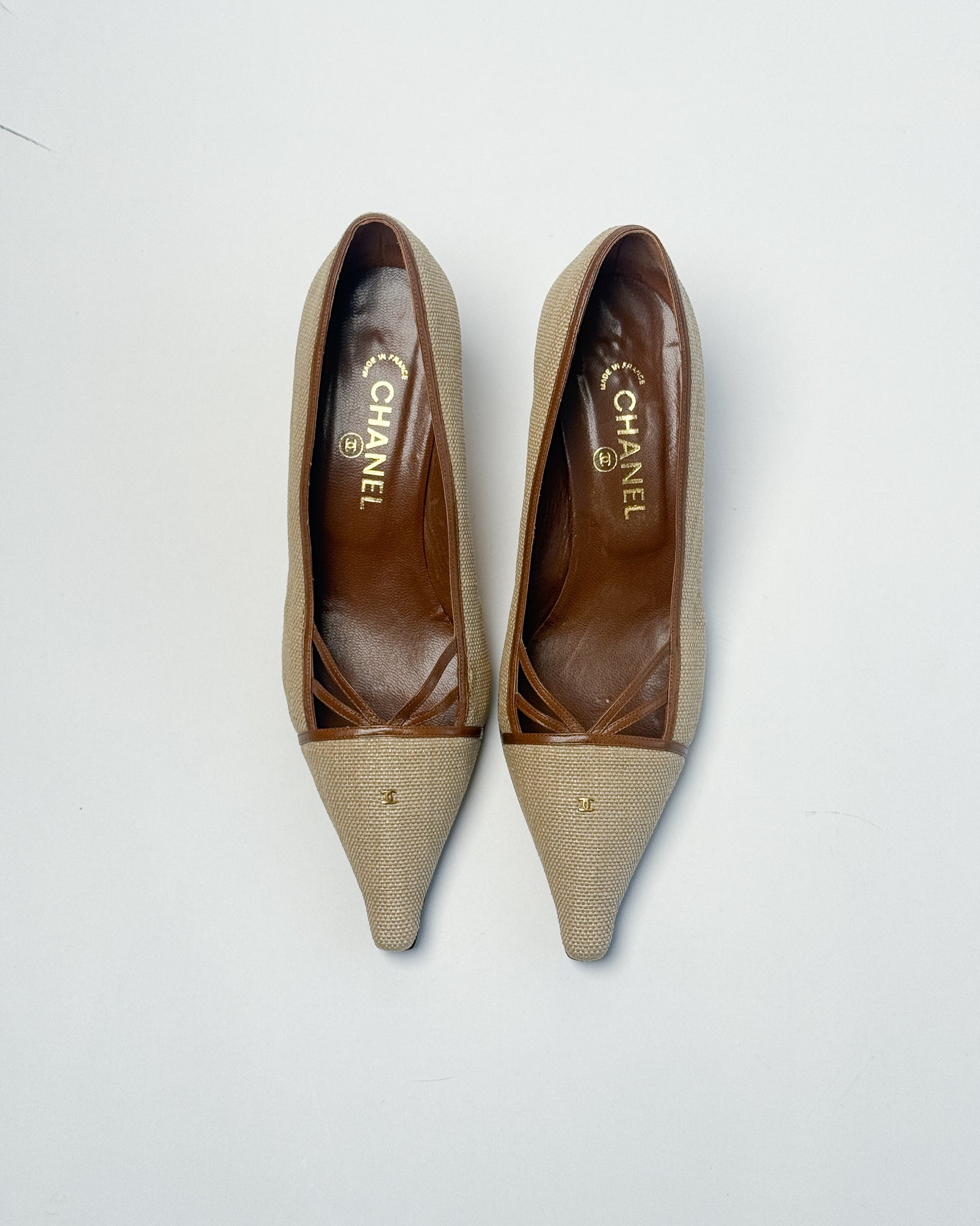 Chanel Tweed Court Heels