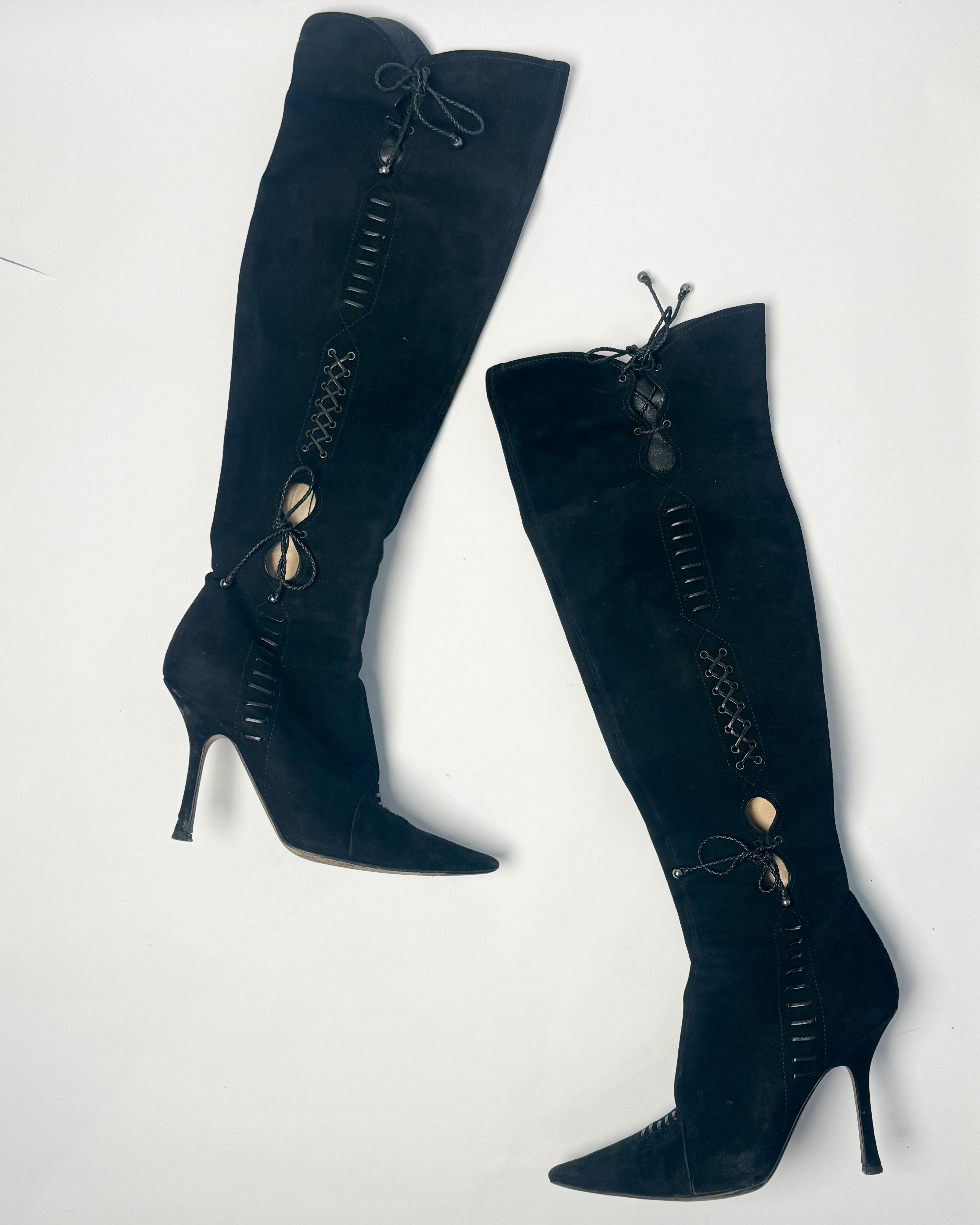 Jimmy Choo Suede Lace Up Boots • EU 38