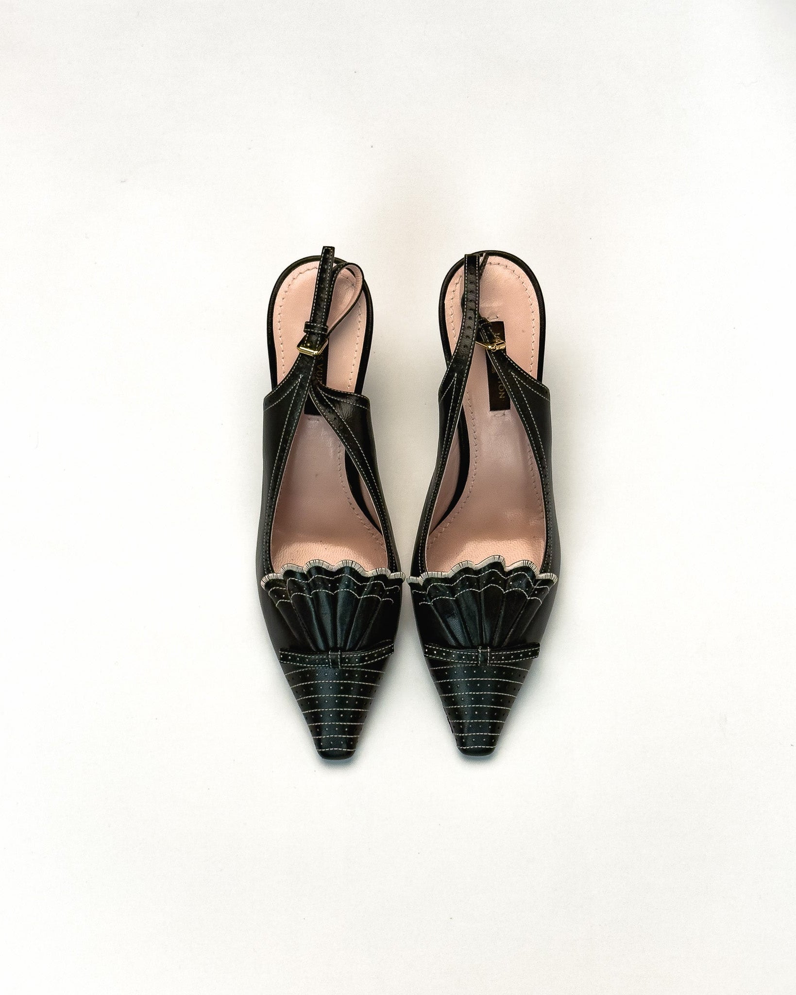 Louis Vuitton Ruffle Slingbacks • EU 37